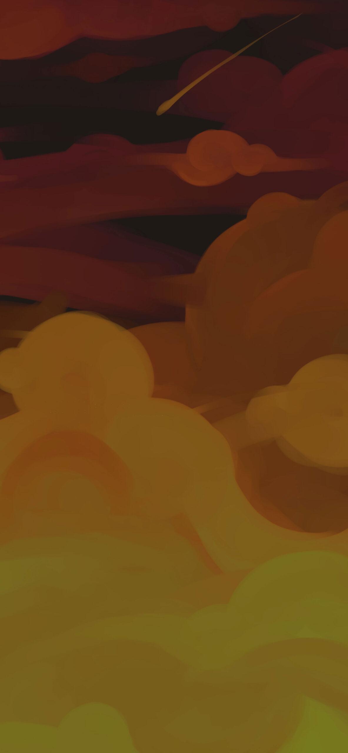 1183x2560 Aesthetic Clouds Orange Wallpaper Cloud Wallpaper for iPhone