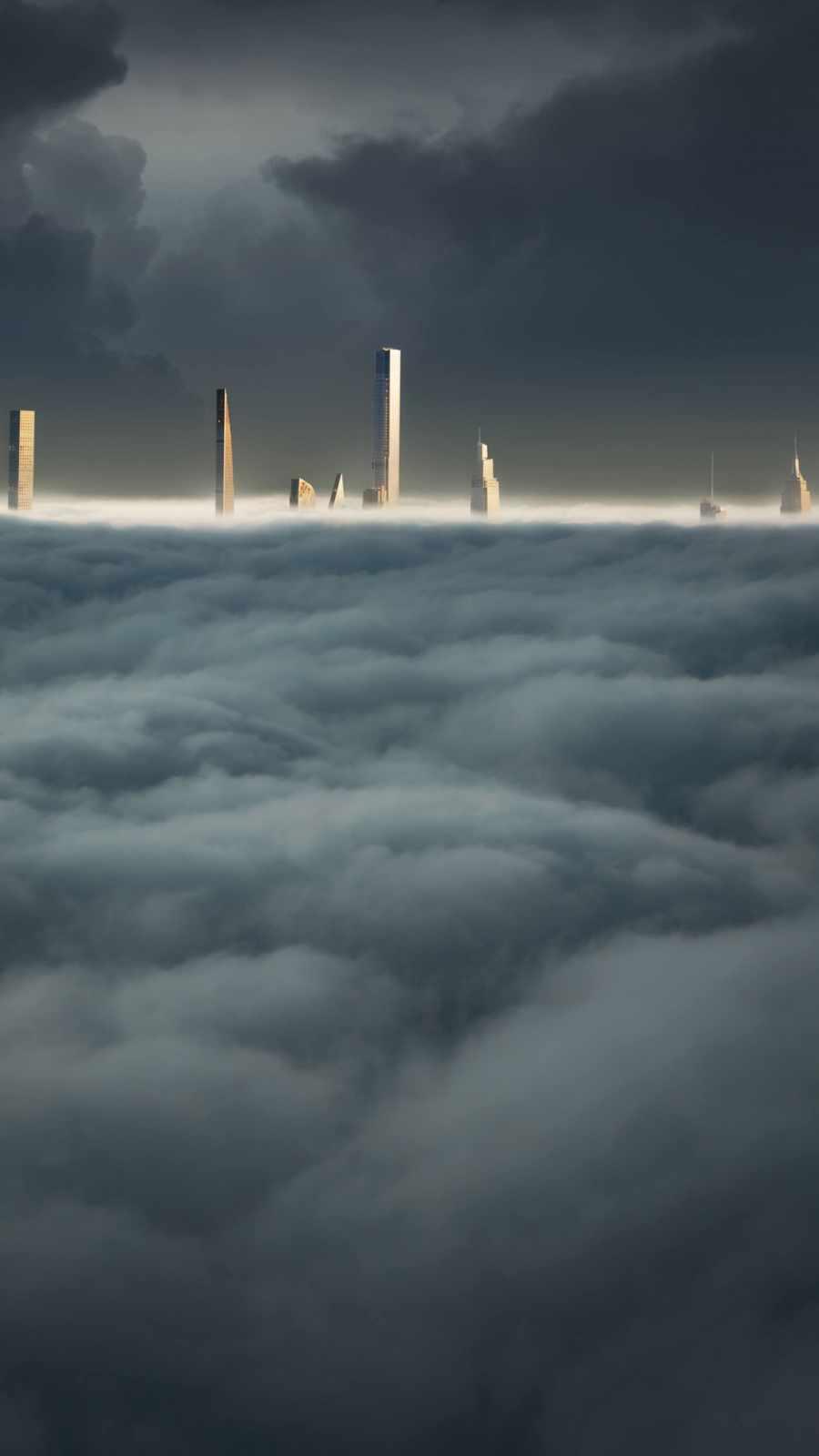 900x1600 Buildings Above Clouds IPhone Wallpaper Wallpaper : iPhone Wallpaper