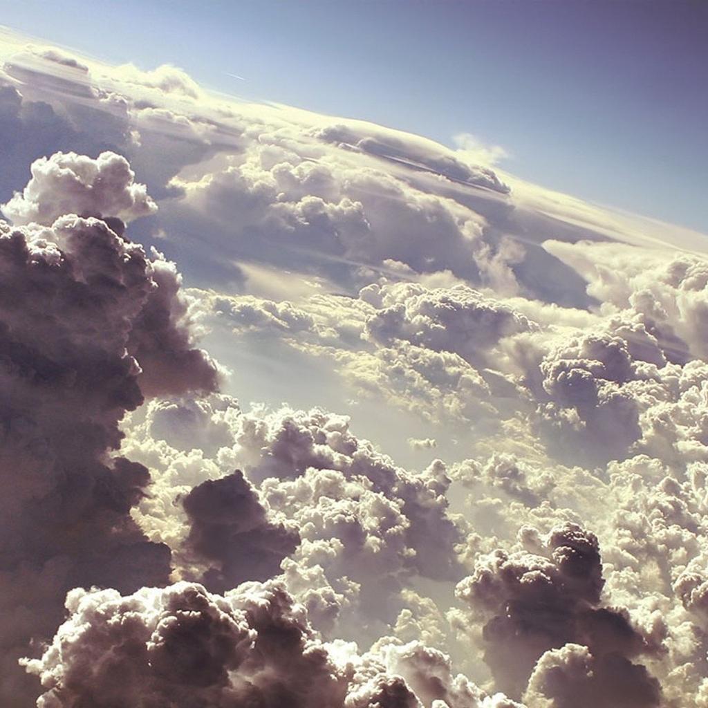 1024x1024 Download Above The Clouds, Above, Clouds Wallpaper in 1024x1024 Resolution