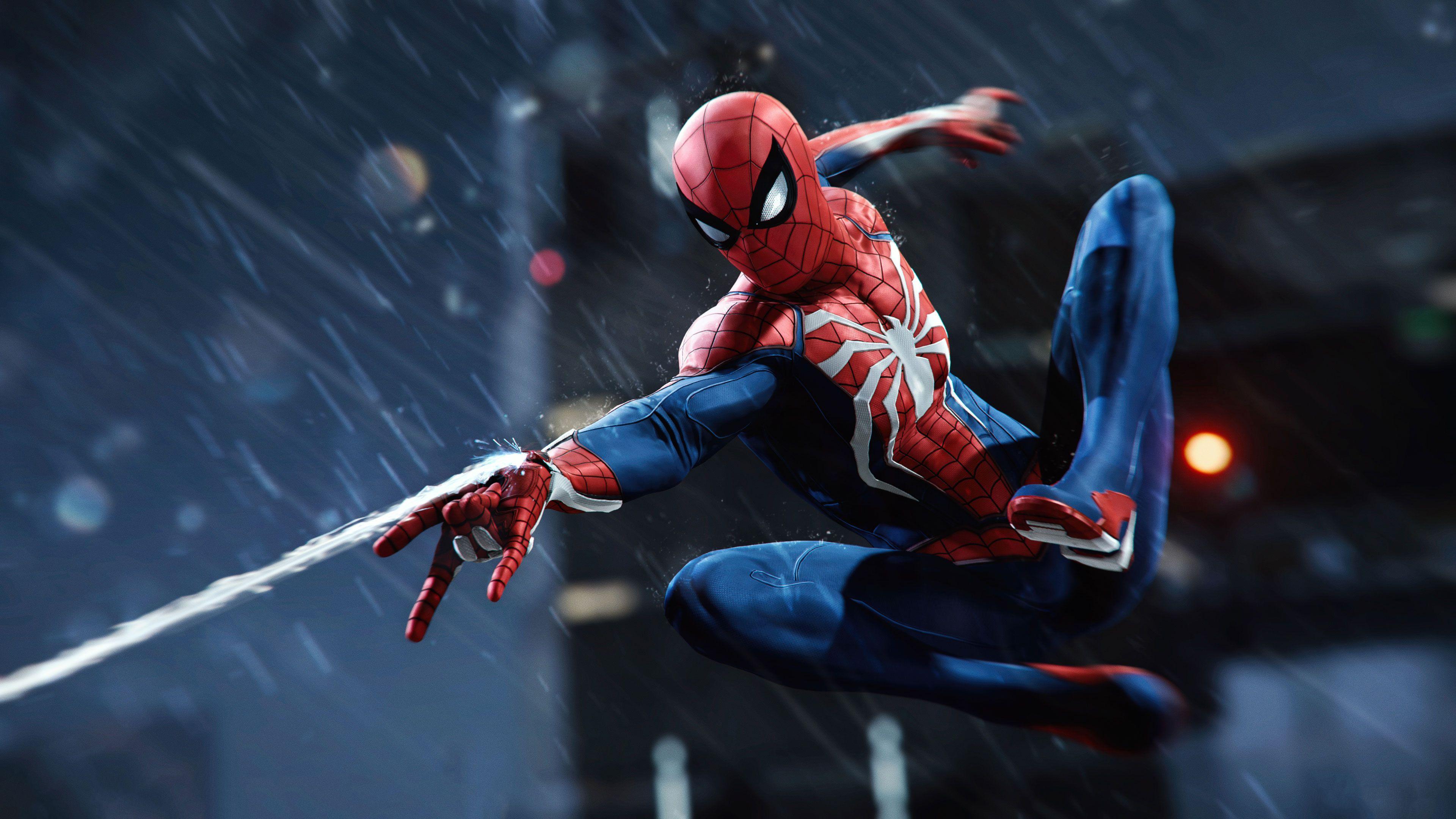 Hình nền 4k Ultra HD 3840x2160 Spider Man (PS4).  Hình nền