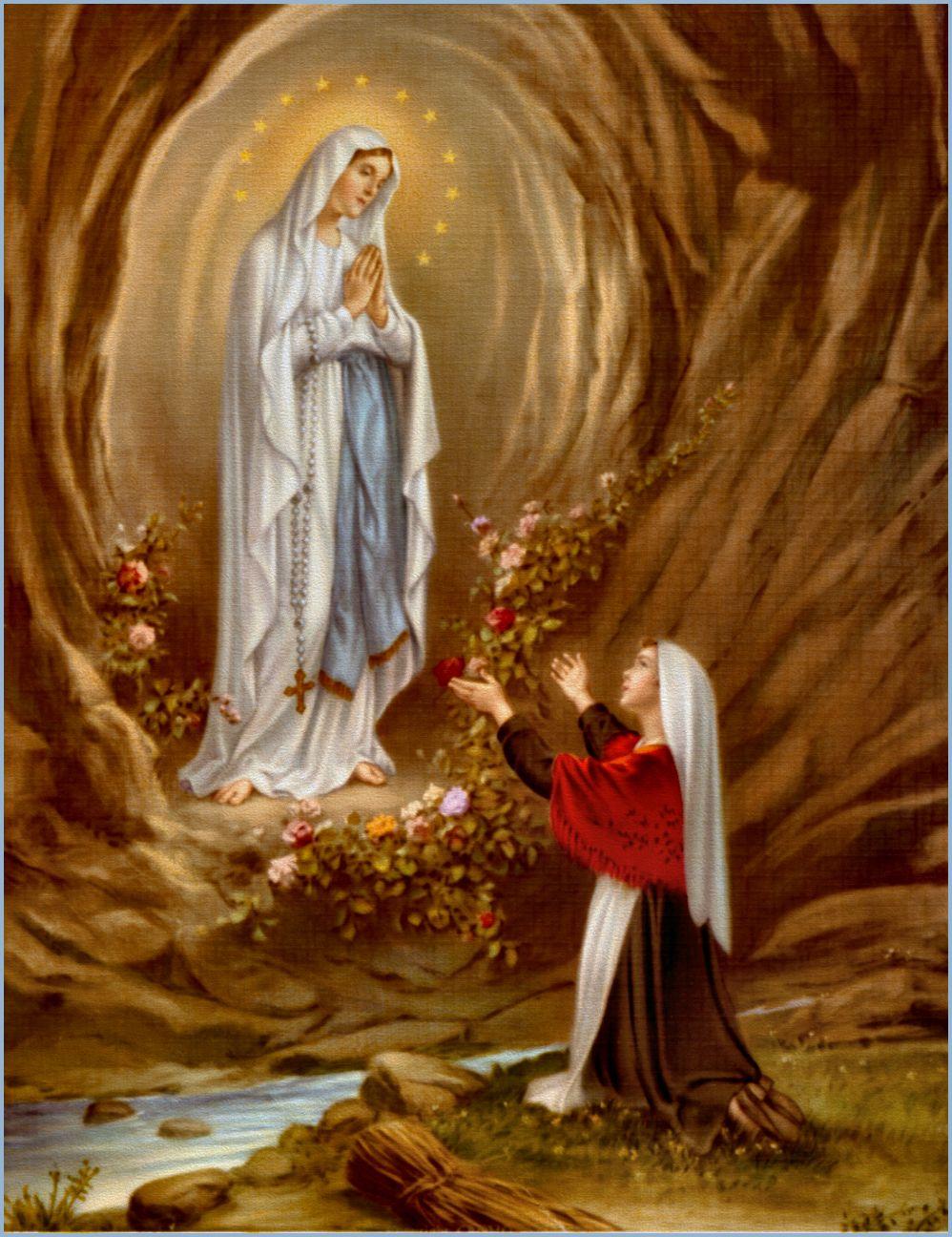 998x1296 Our Lady Of Lourdes Wallpaper
