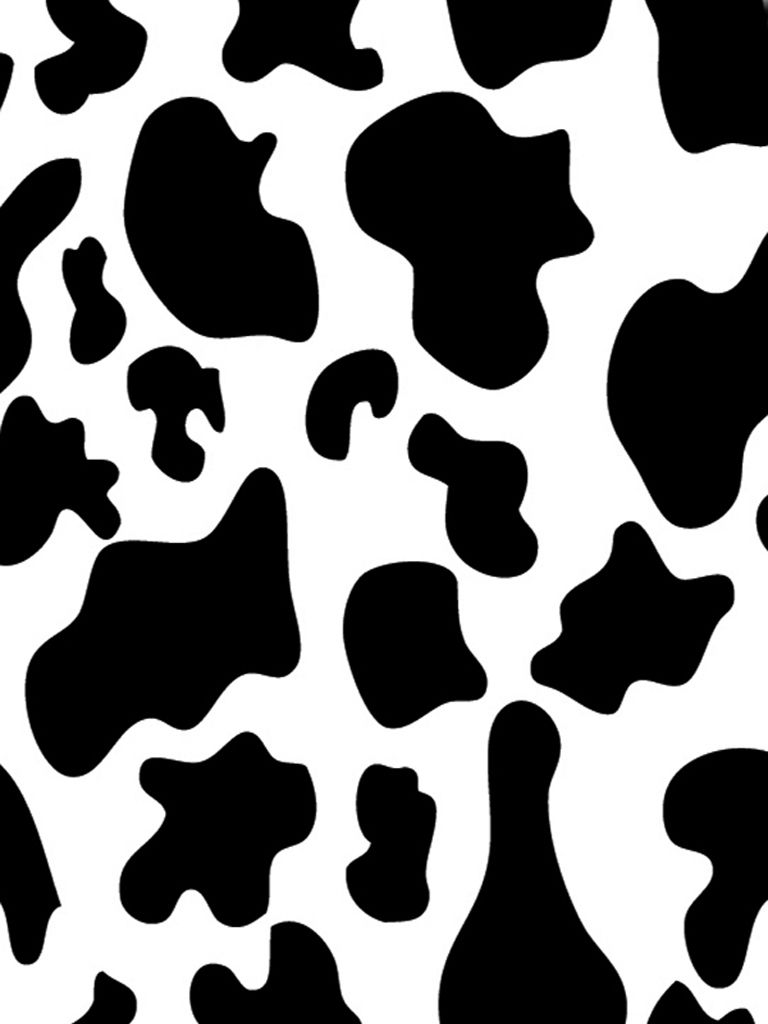 768x1024 Cow Print Wallpaper