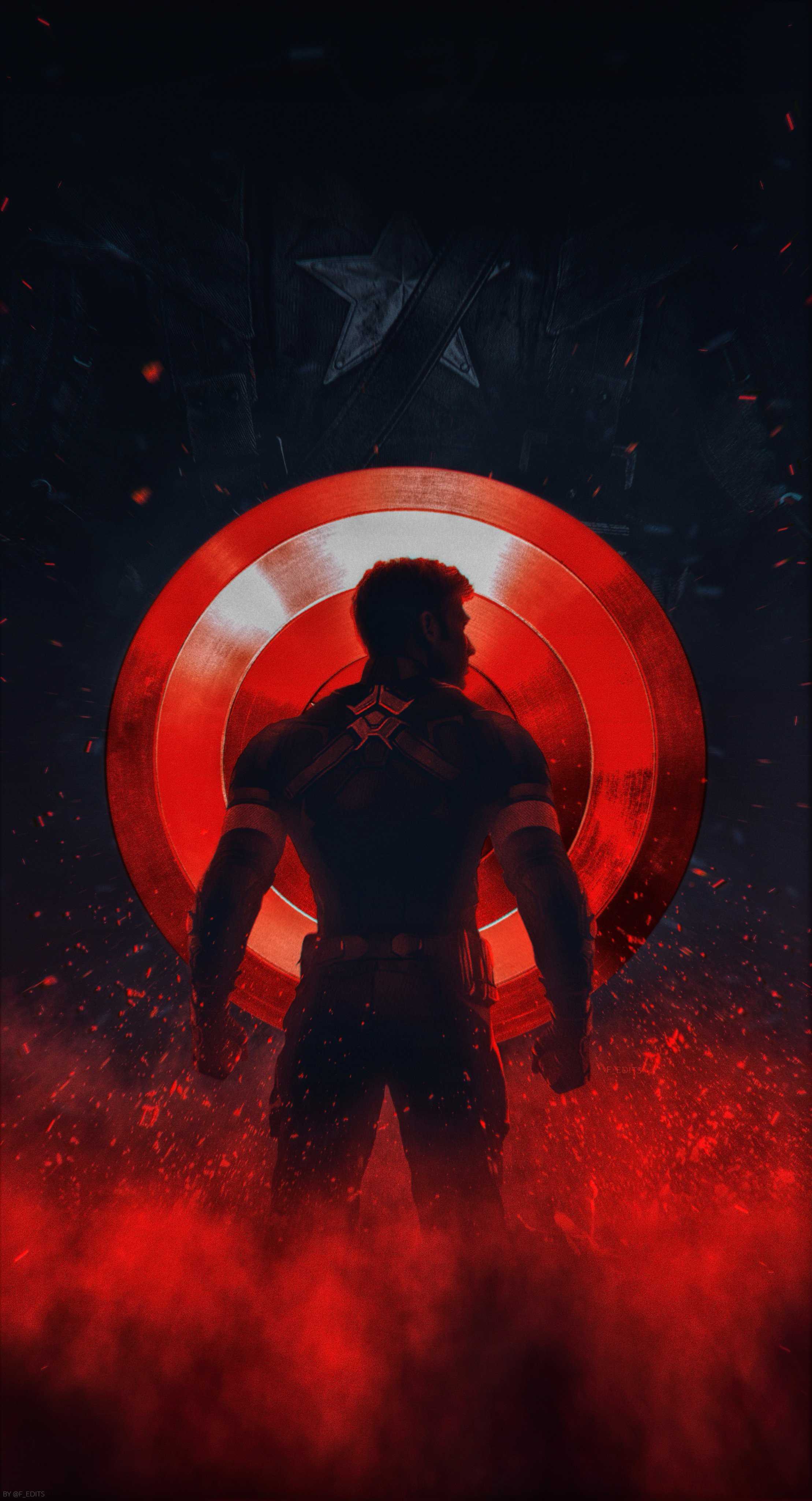 2218x4096 Captain America iPhone Wallpaper