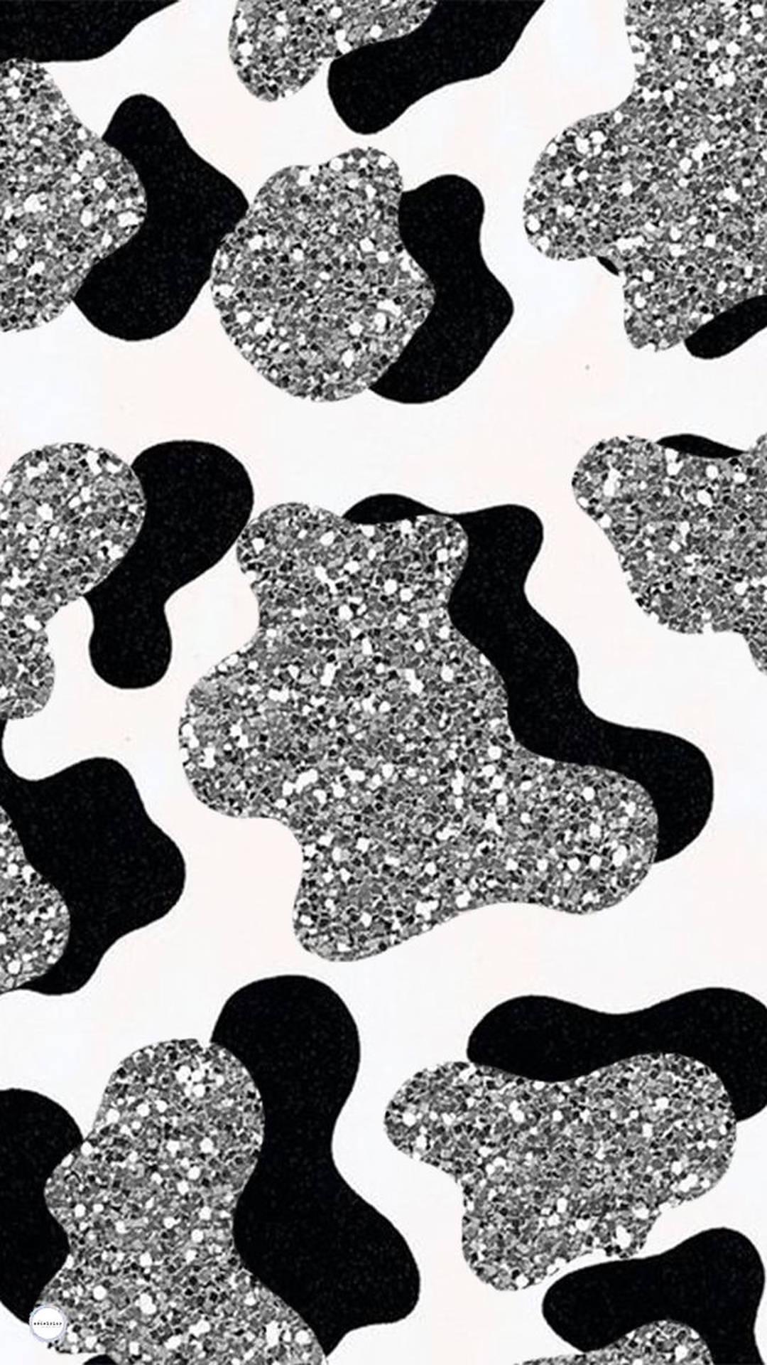 1080x1920 Download Cow Print Glitter Pattern Wallpaper