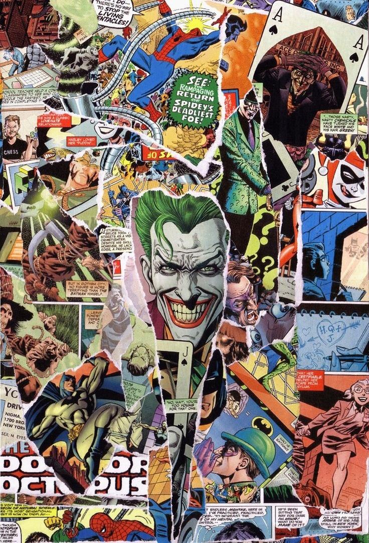 736x1082 Image detail for -comic collage by fruitmonkey. Marcos vintage, Afiches, Superhéroes
