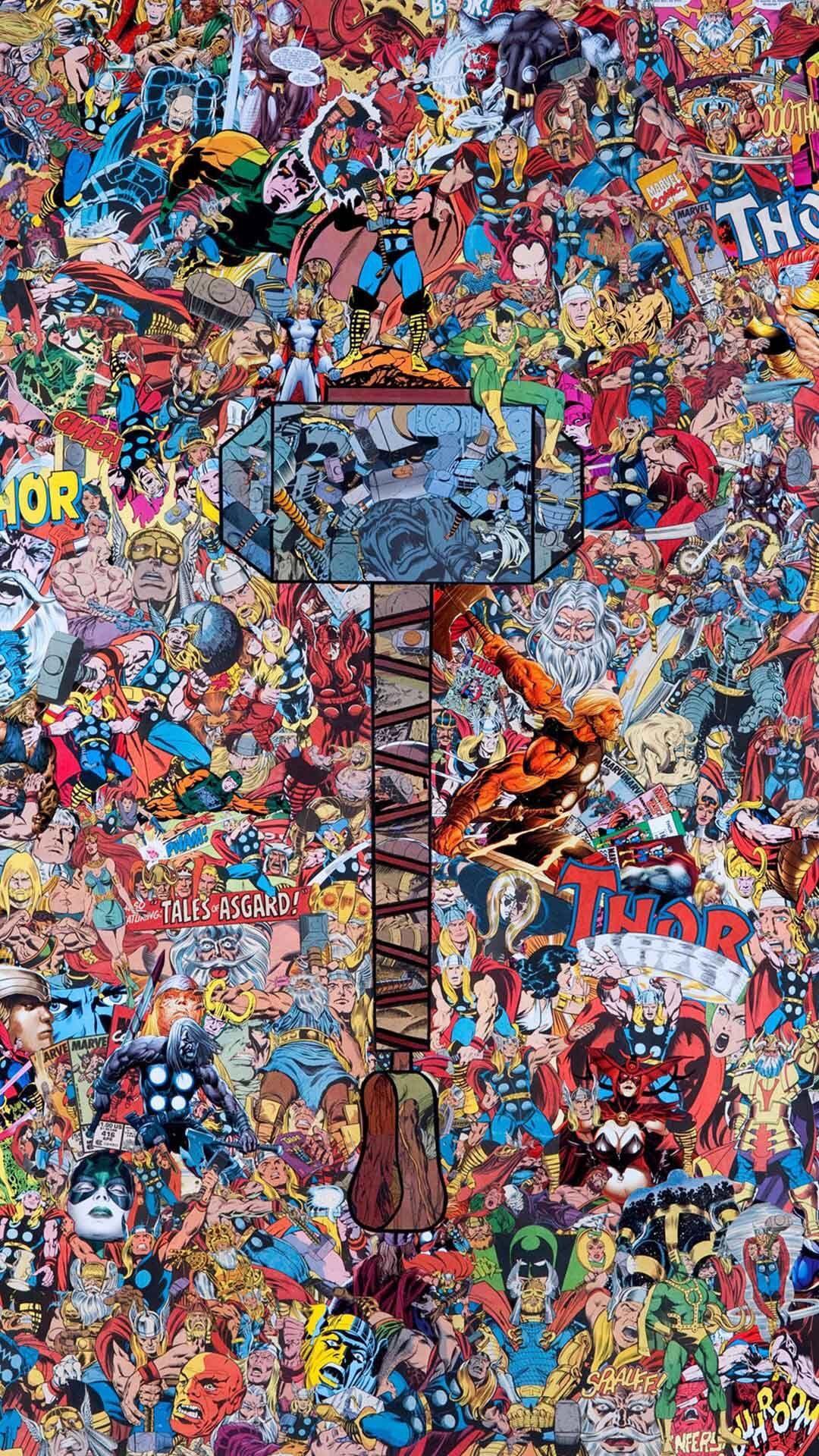 1080x1920 Marvel Collage Wallpaper