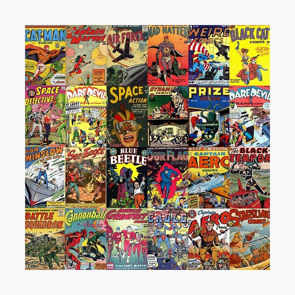 1000x1000 Comic Book Collage II Poster