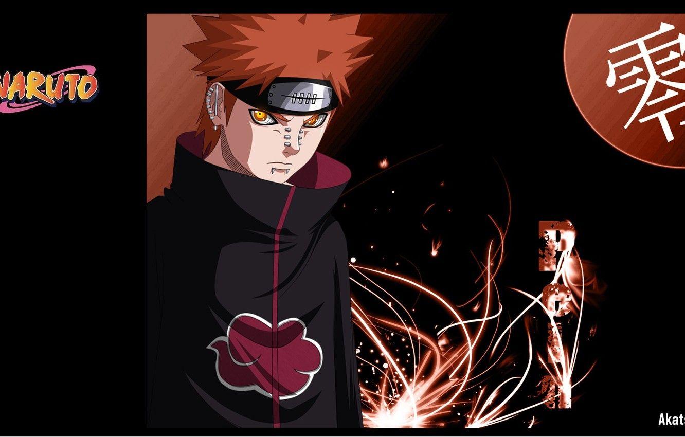 1332x850 Wallpaper look, piercing, red, collar, headband, cloak, Naruto