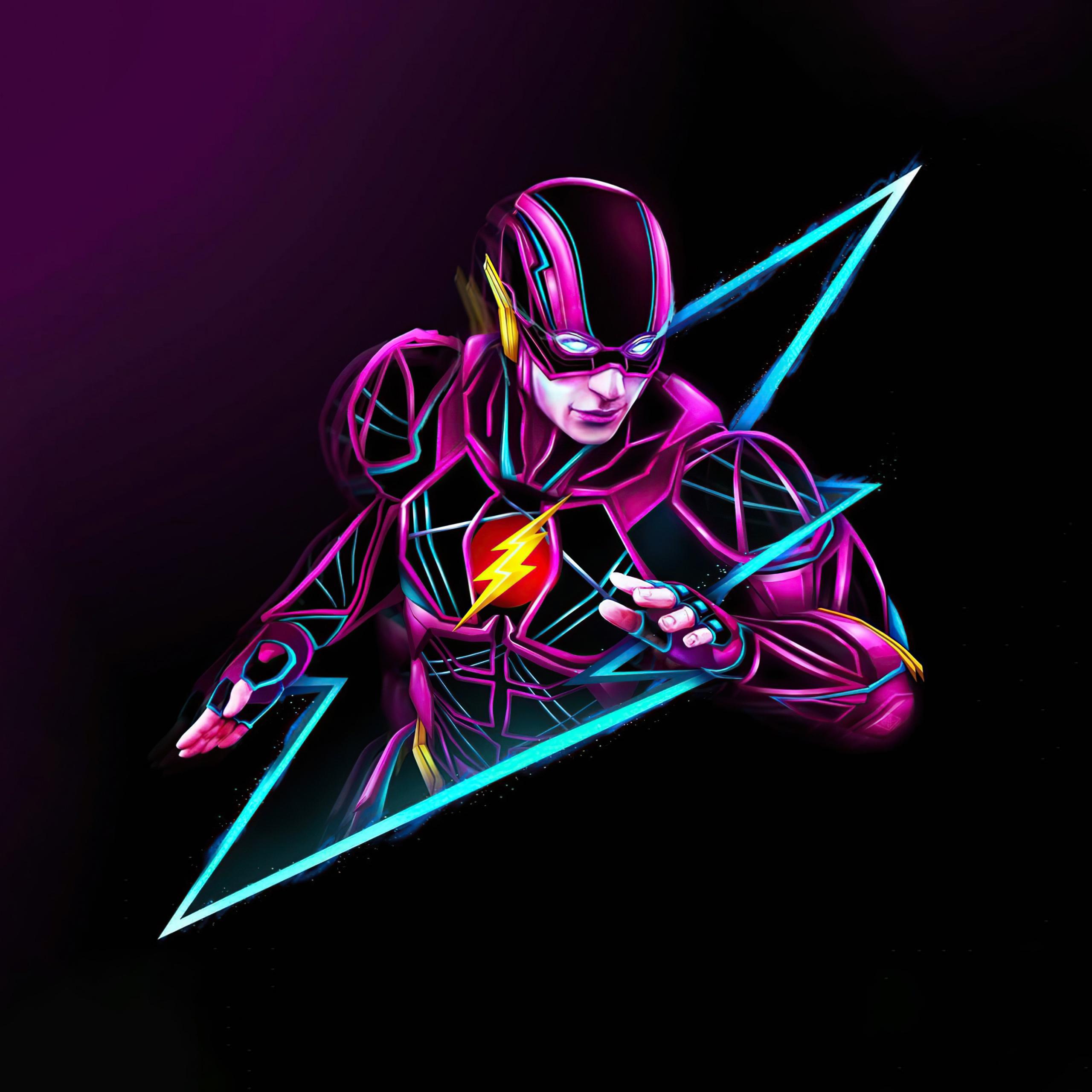 2560x2560 Superman Neon Wallpaper