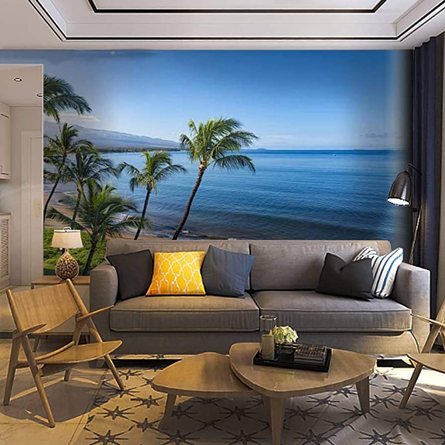 894x894 Wallpaper Wall Mural Sugar Beach Kihei Maui Hawaii USA Beach Sunrise Stock Picture, Self Adhesive Removable Peel & Stick Wall Decor Home Craft Wall Decal Wall Poster Sticker for Living Room