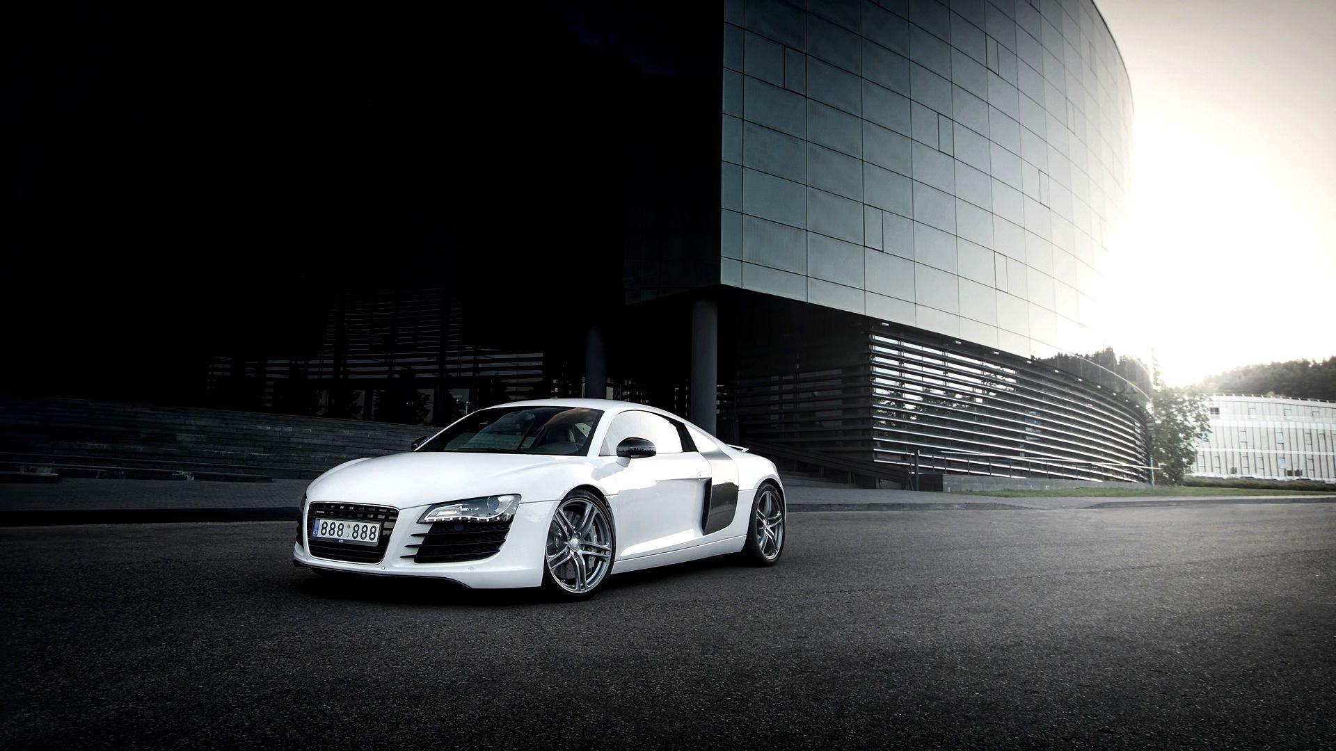 1920x1080 Wallpaper Audi R8 in White