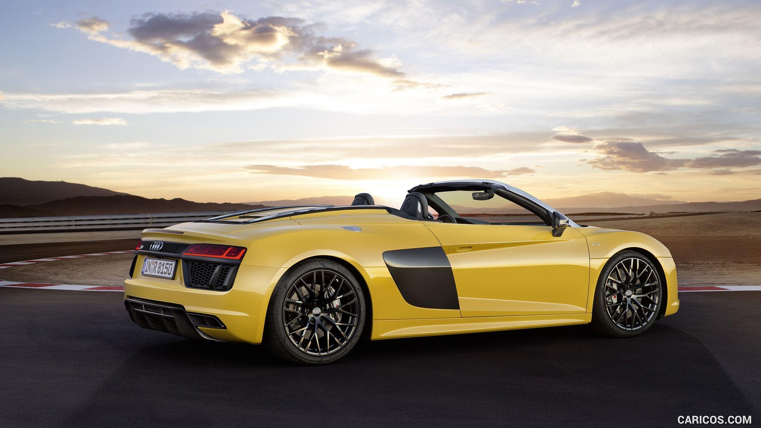 2560x1440 Audi R8 V10 Spyder (Color: Vegas Yellow). HD Wallpaper