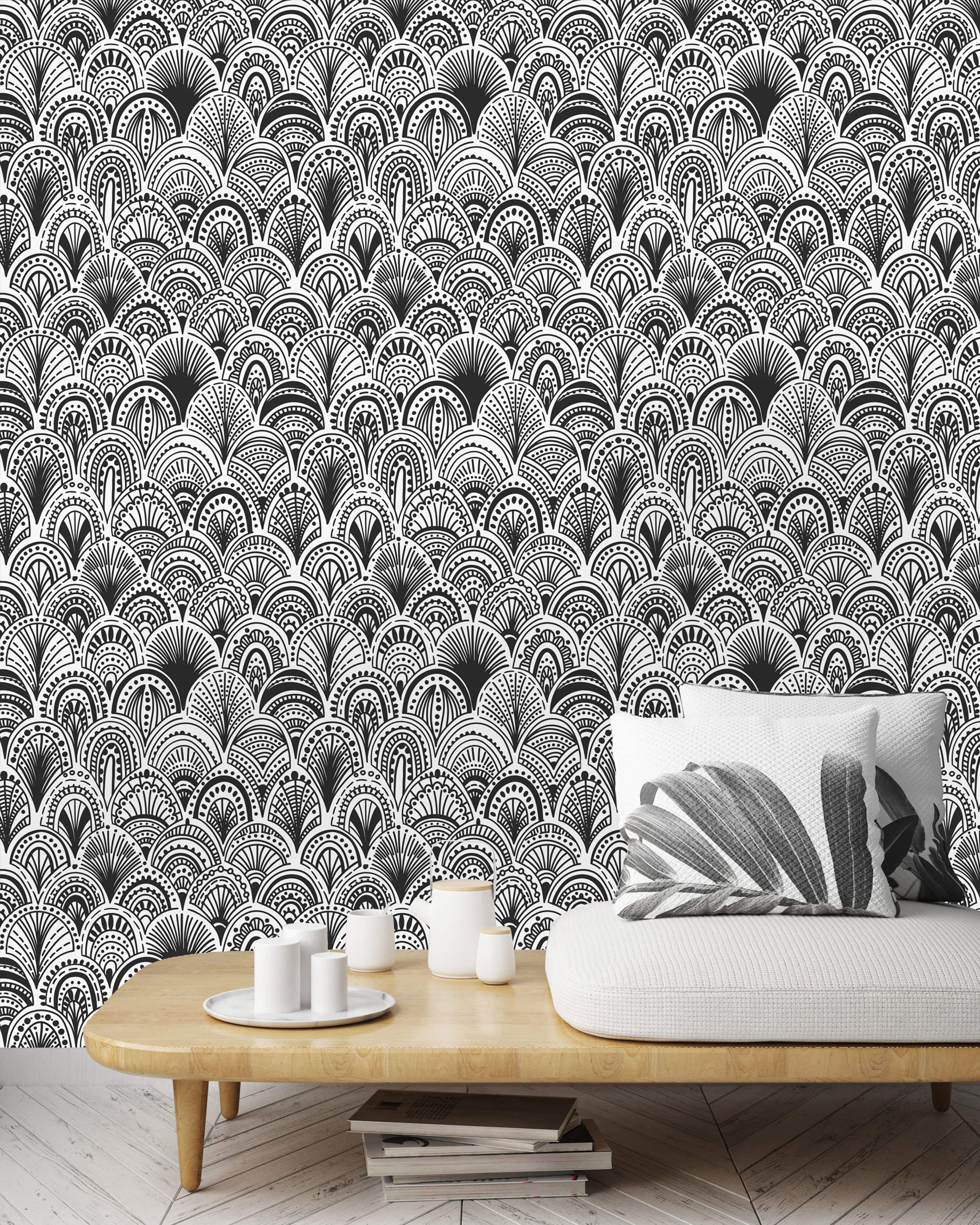 3578x4472 Black and White Bohemian Wallpaper