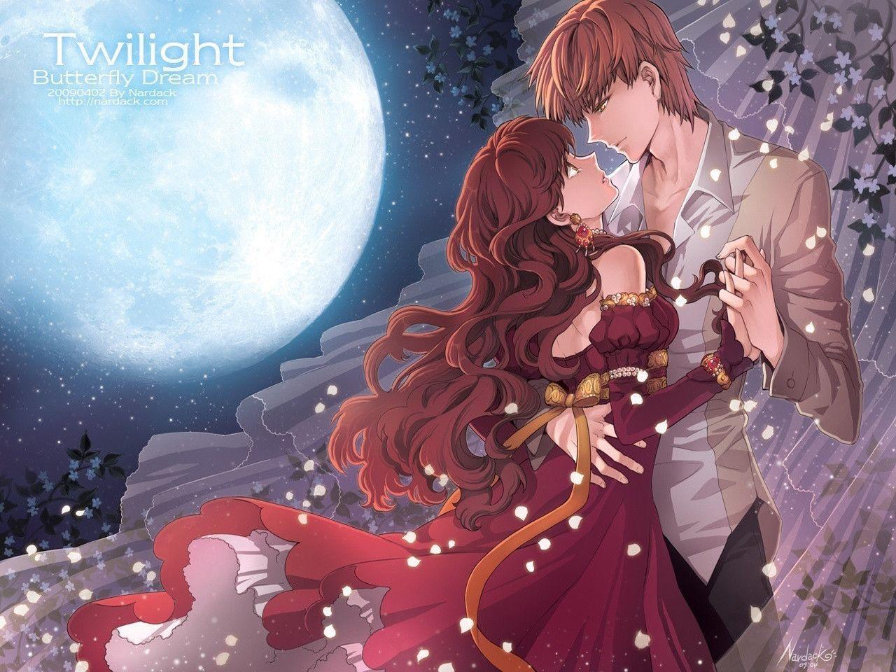 1280x960 Romantic Anime Wallpaper