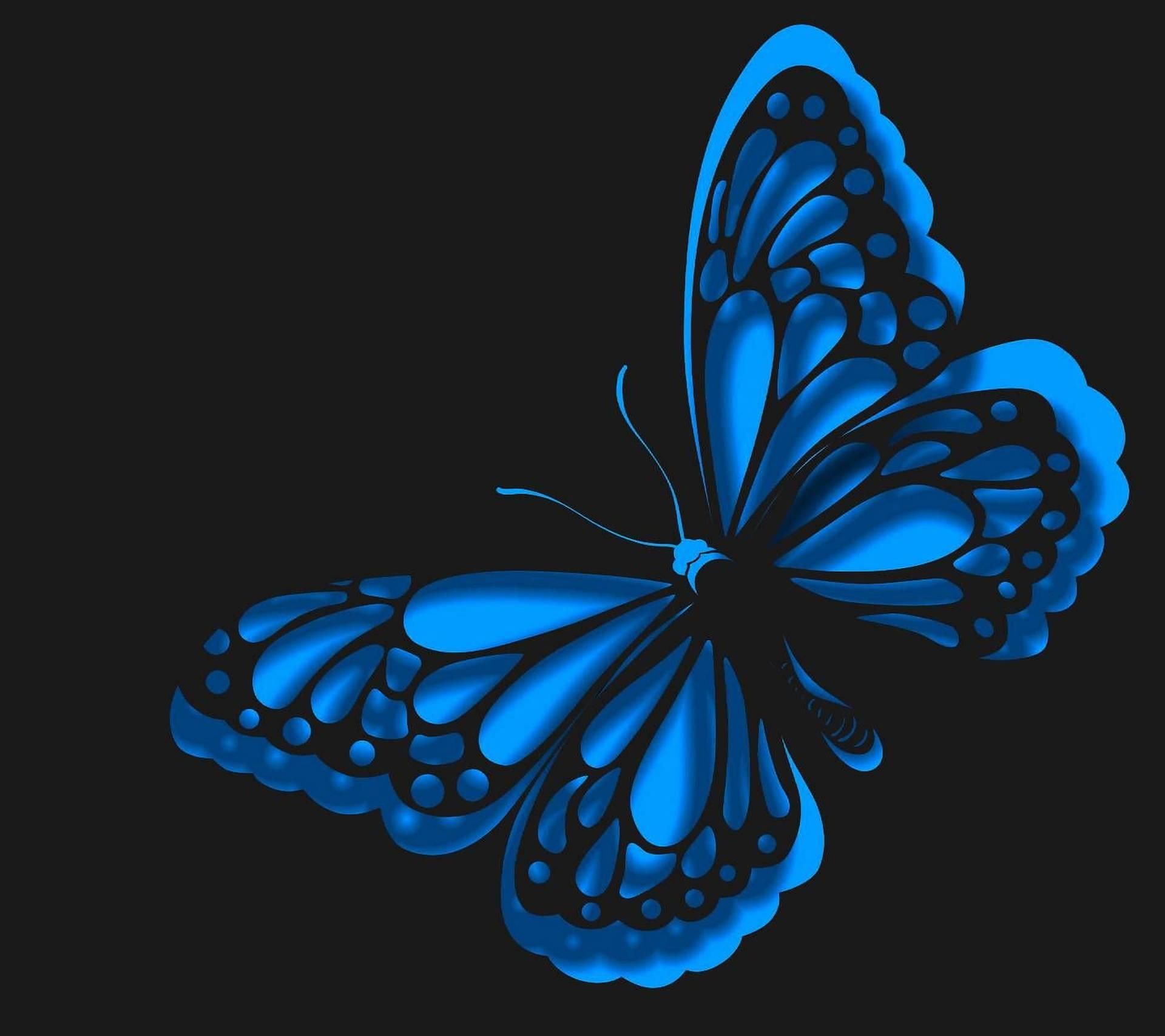 1920x1707 Blue Butterfly Aesthetic Wallpaper