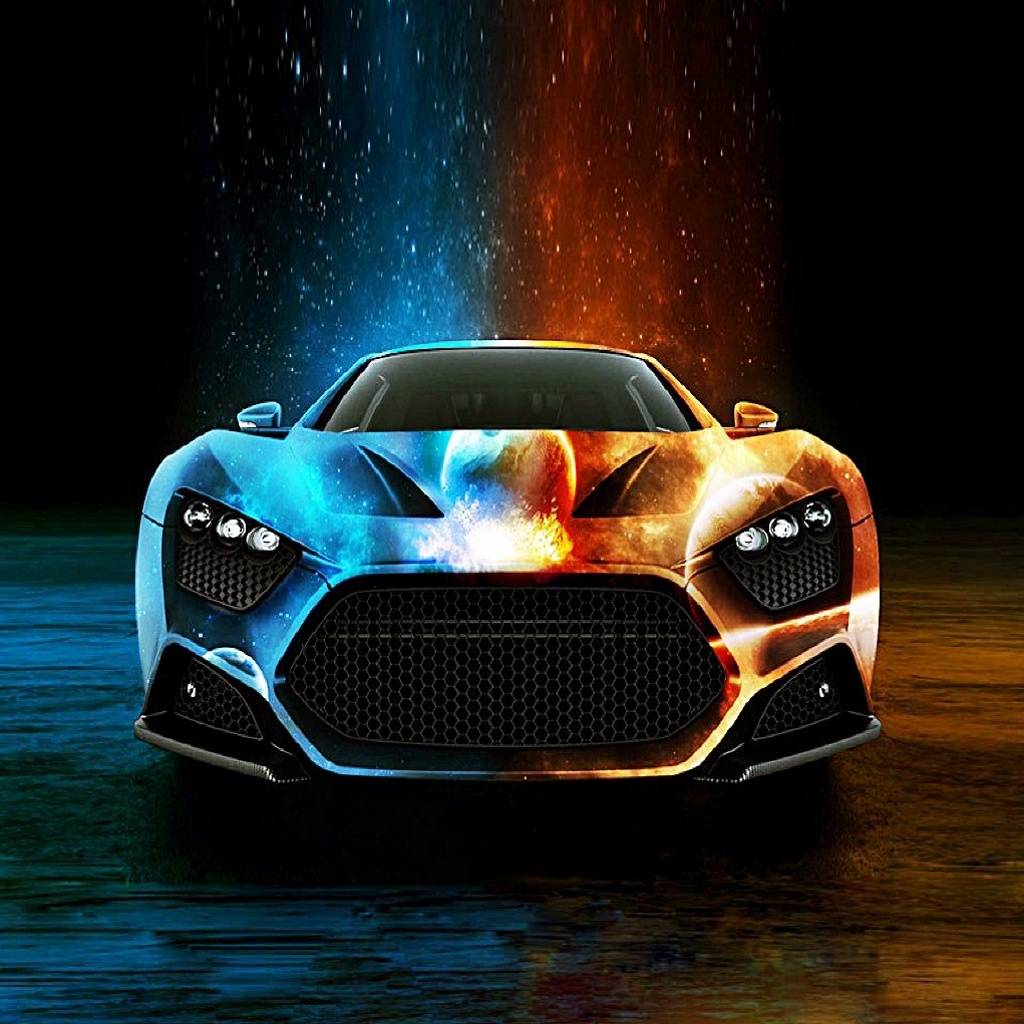 1024x1024 Neon Supercars Wallpaper