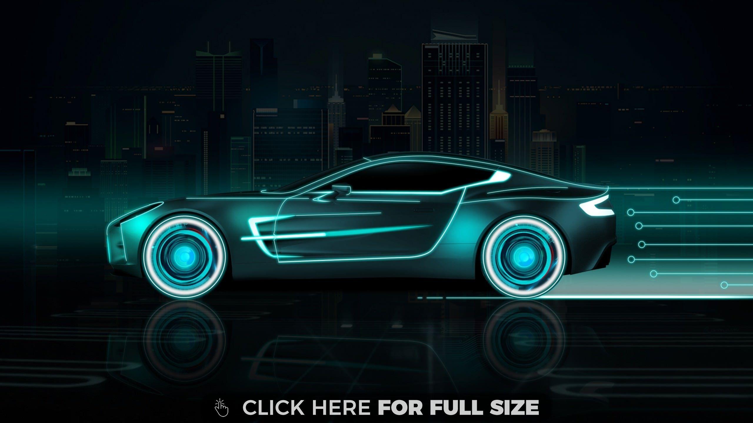 2560x1440 Neon Sports Car HD wallpaper. Sports car wallpaper, Sports car, Futuristic cars