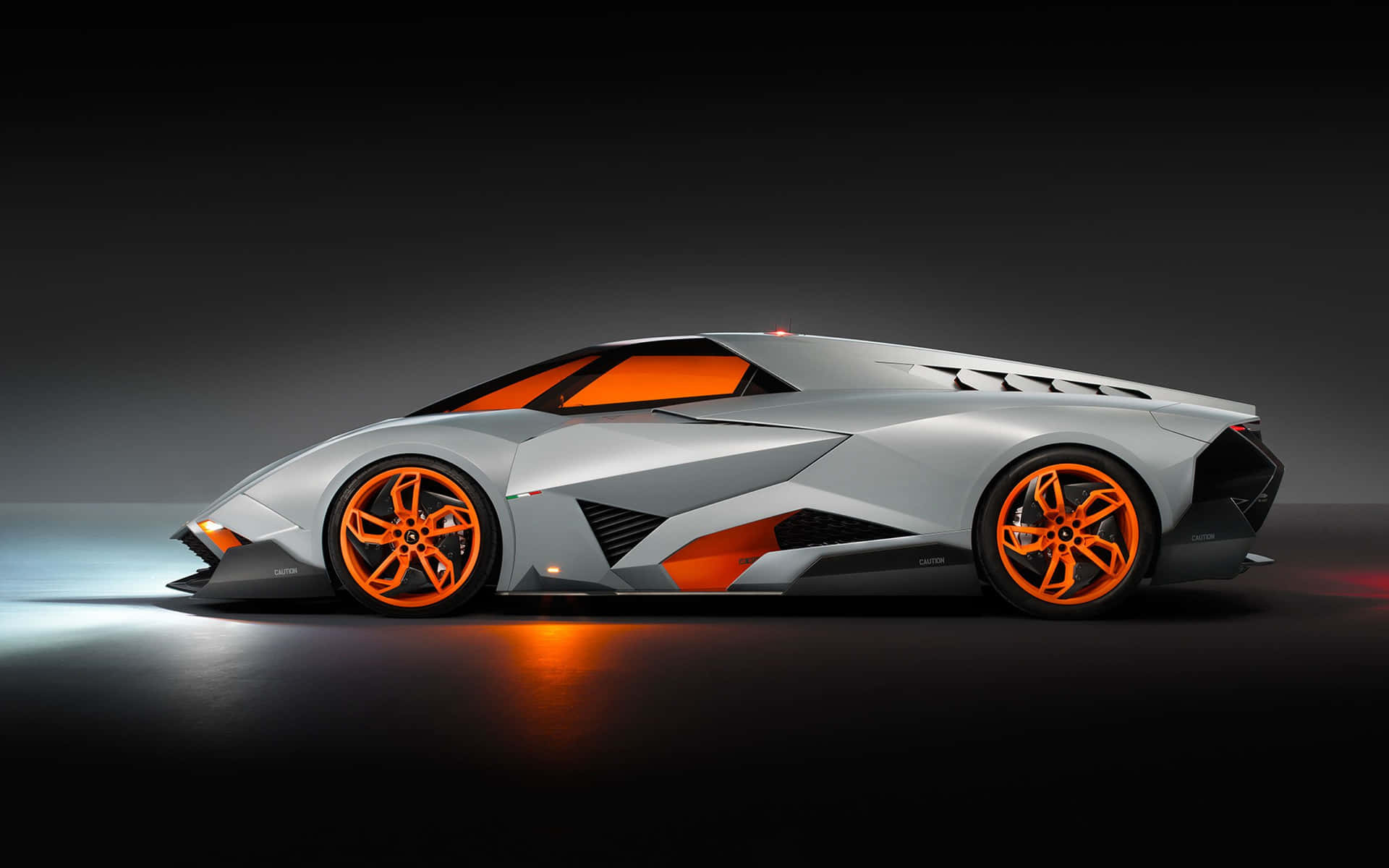 1920x1200 Download Car White And Orange Lamborghini Egoista Wallpaper