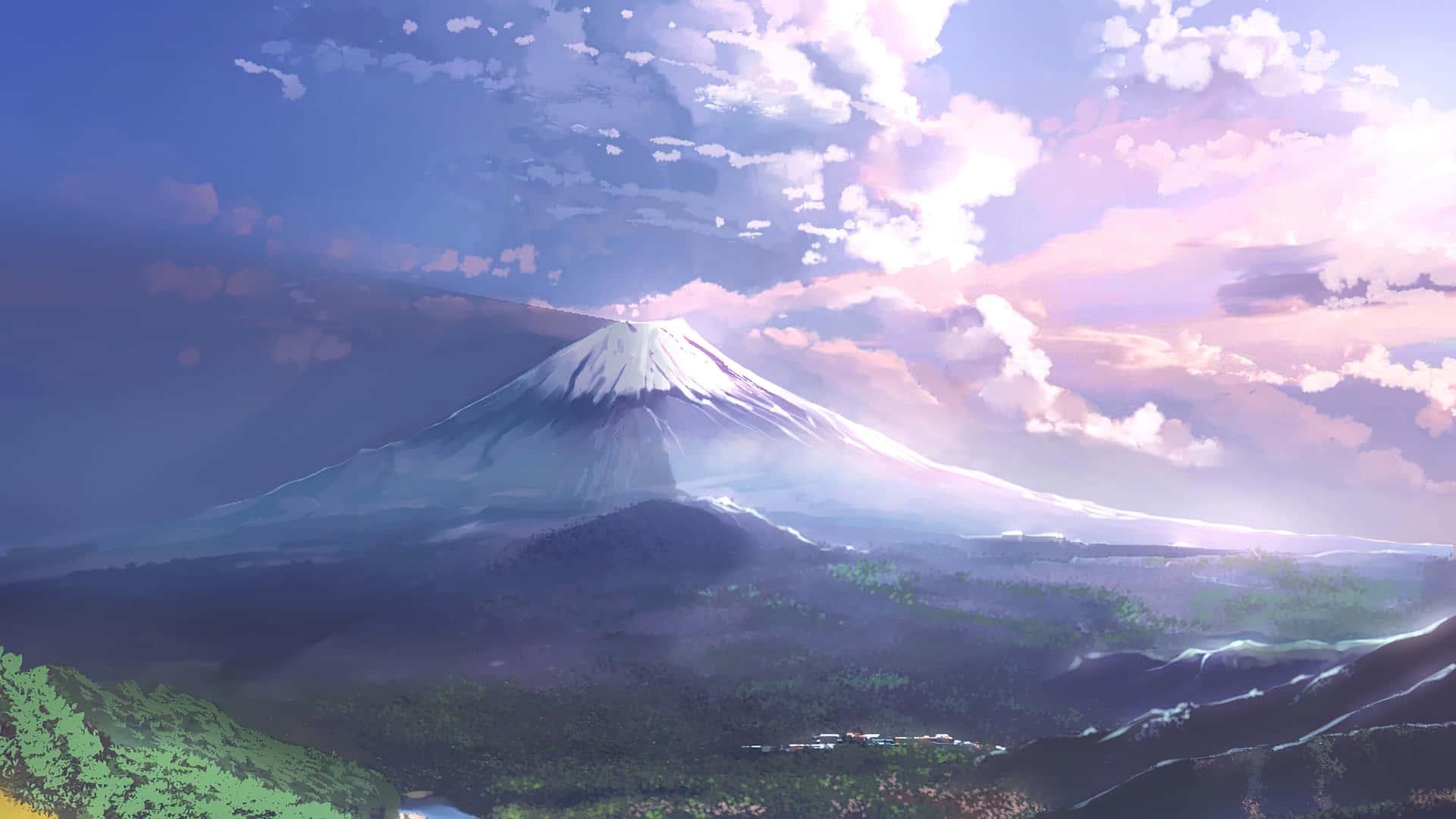 1920x1080 Mount Fuji In Anime Scenery Wallpaper