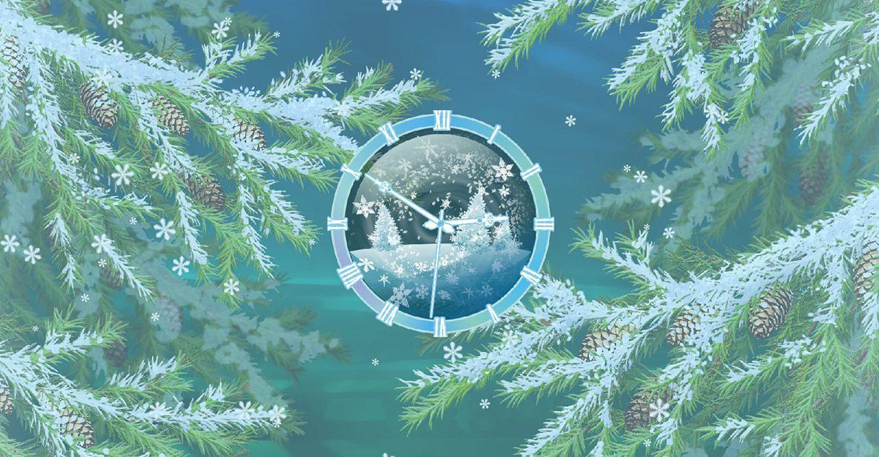 1280x665 7art Furry Christmas Clock Screensaver Fairy Tale Is