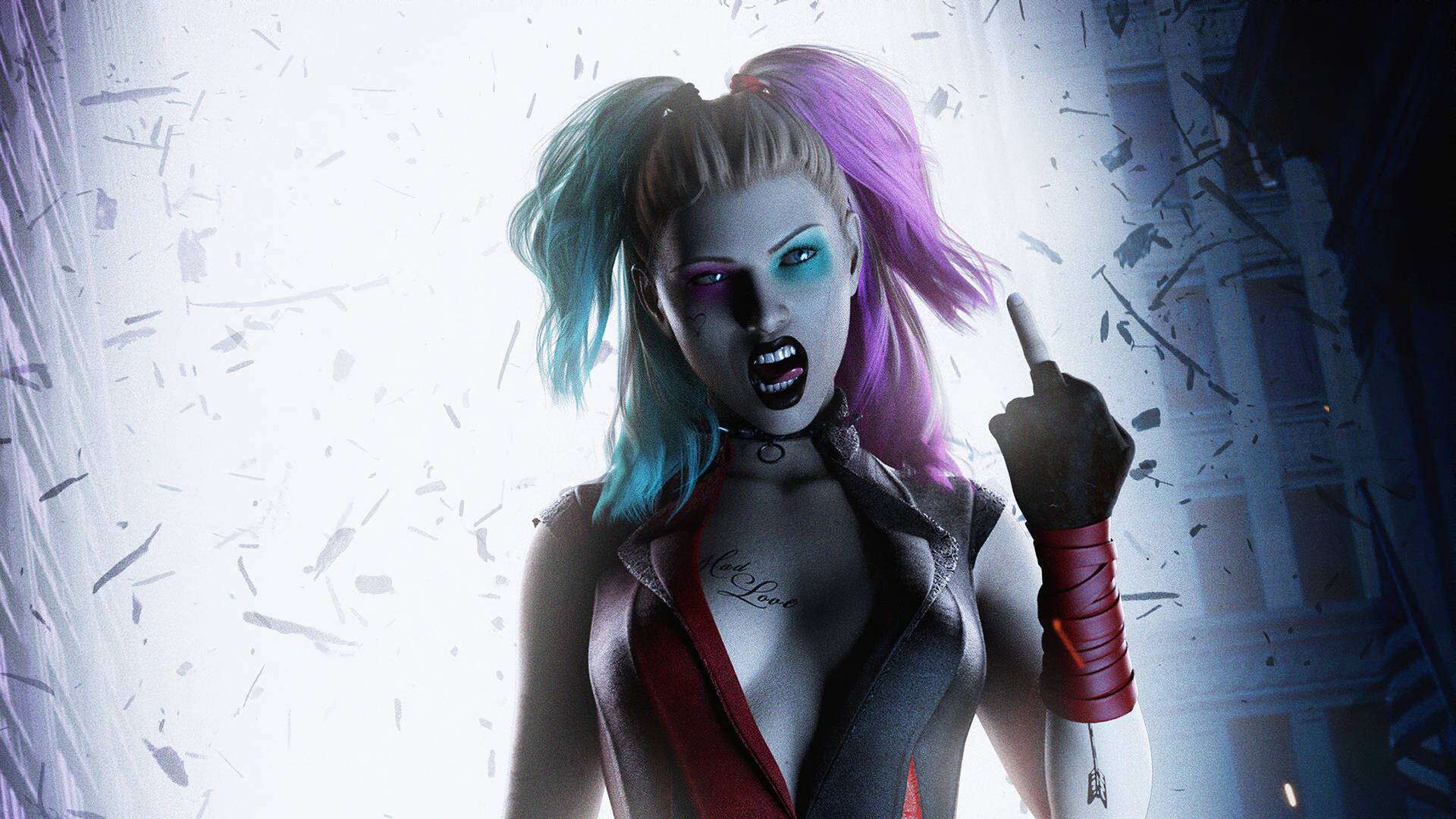 1920x1080 Harley Quinn Crazy Laptop Full HD 1080P HD 4k Wallpaper, Image, Background, Photo and Picture