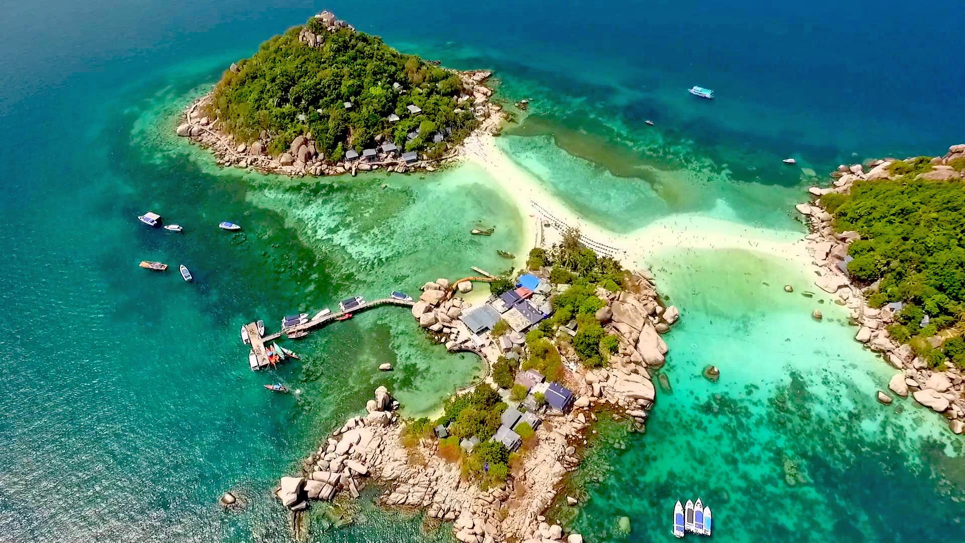 1920x1080 Koh Tao Island Thailand View From The Air Desktop HD Wallpaper 1920x1080 :