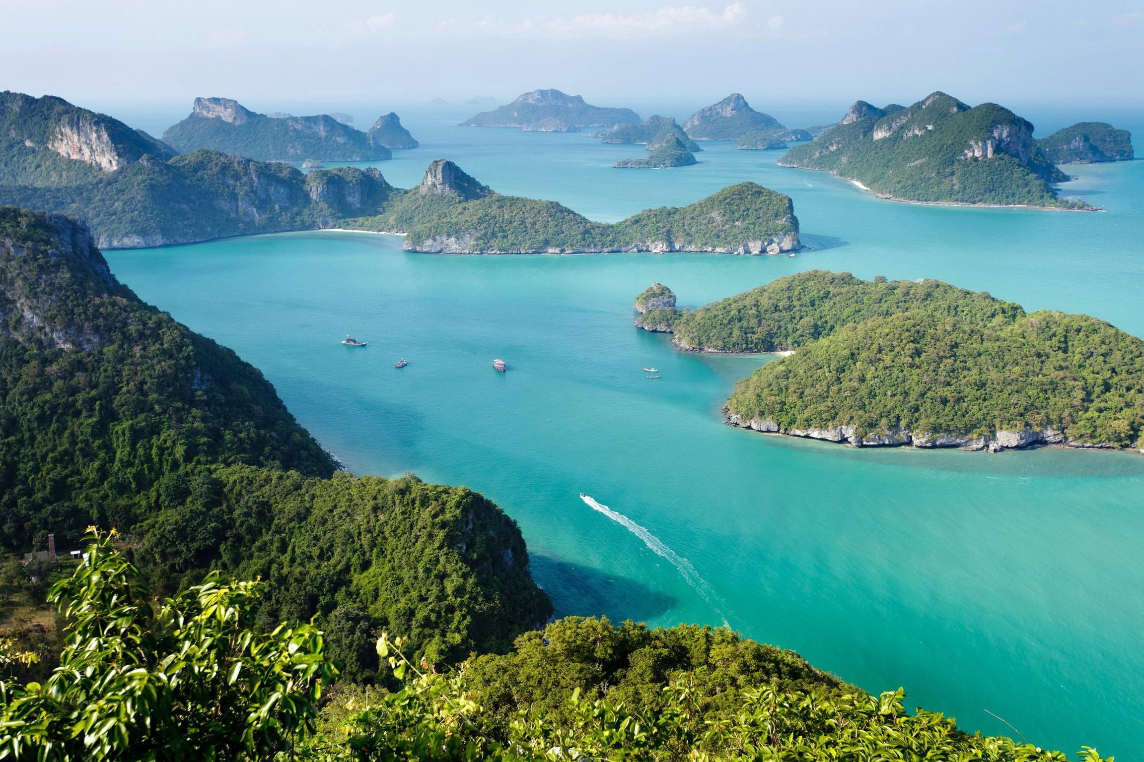 2304x1536 Koh Samui, Parks, Thailand, Scenery, Sea, Island, From above Gallery HD Wallpaper