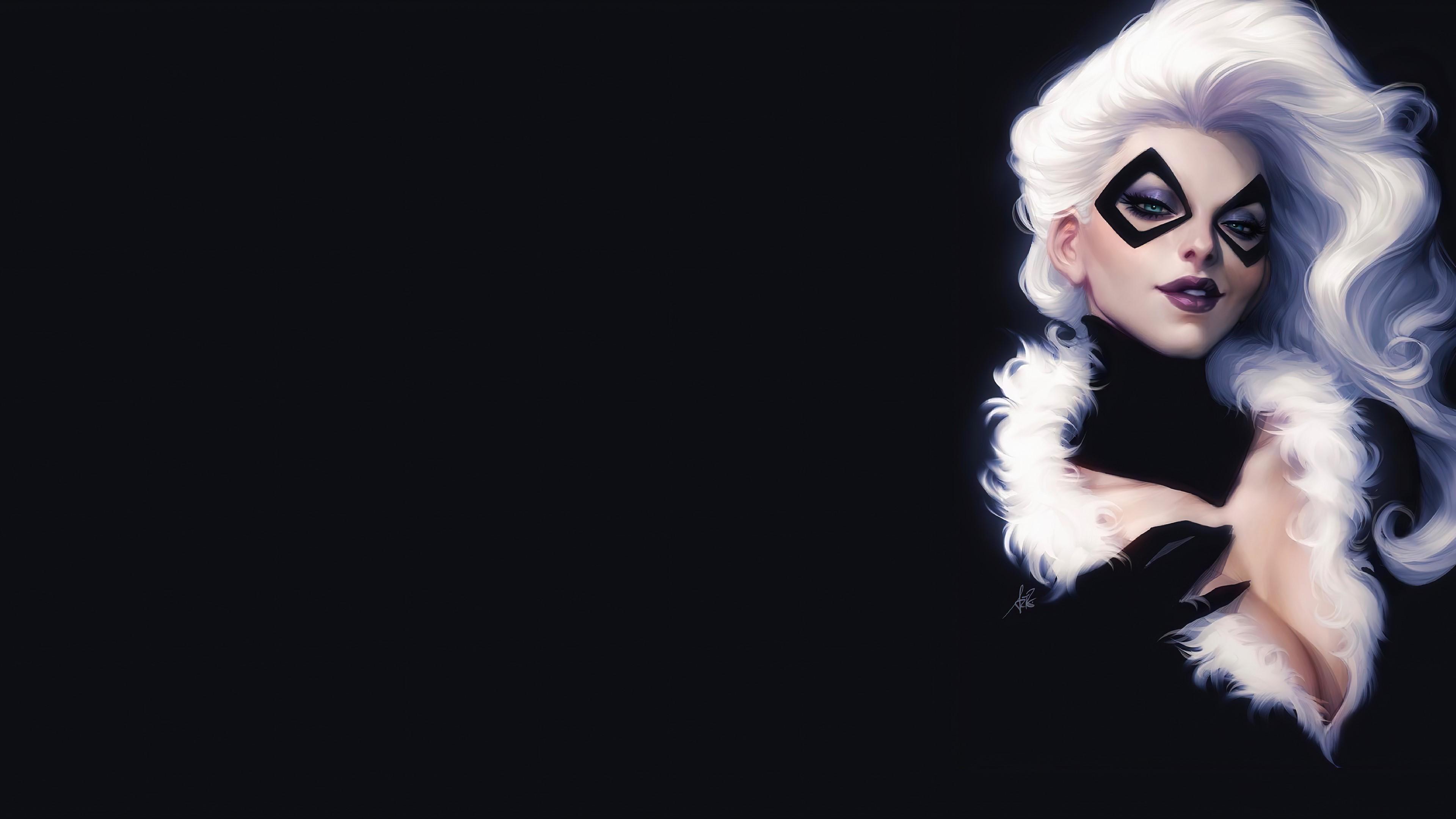 3840x2160 Wallpaper / felicia hardy, superheroes, hd, 4k, artist, artwork, digital art, black, dark free download