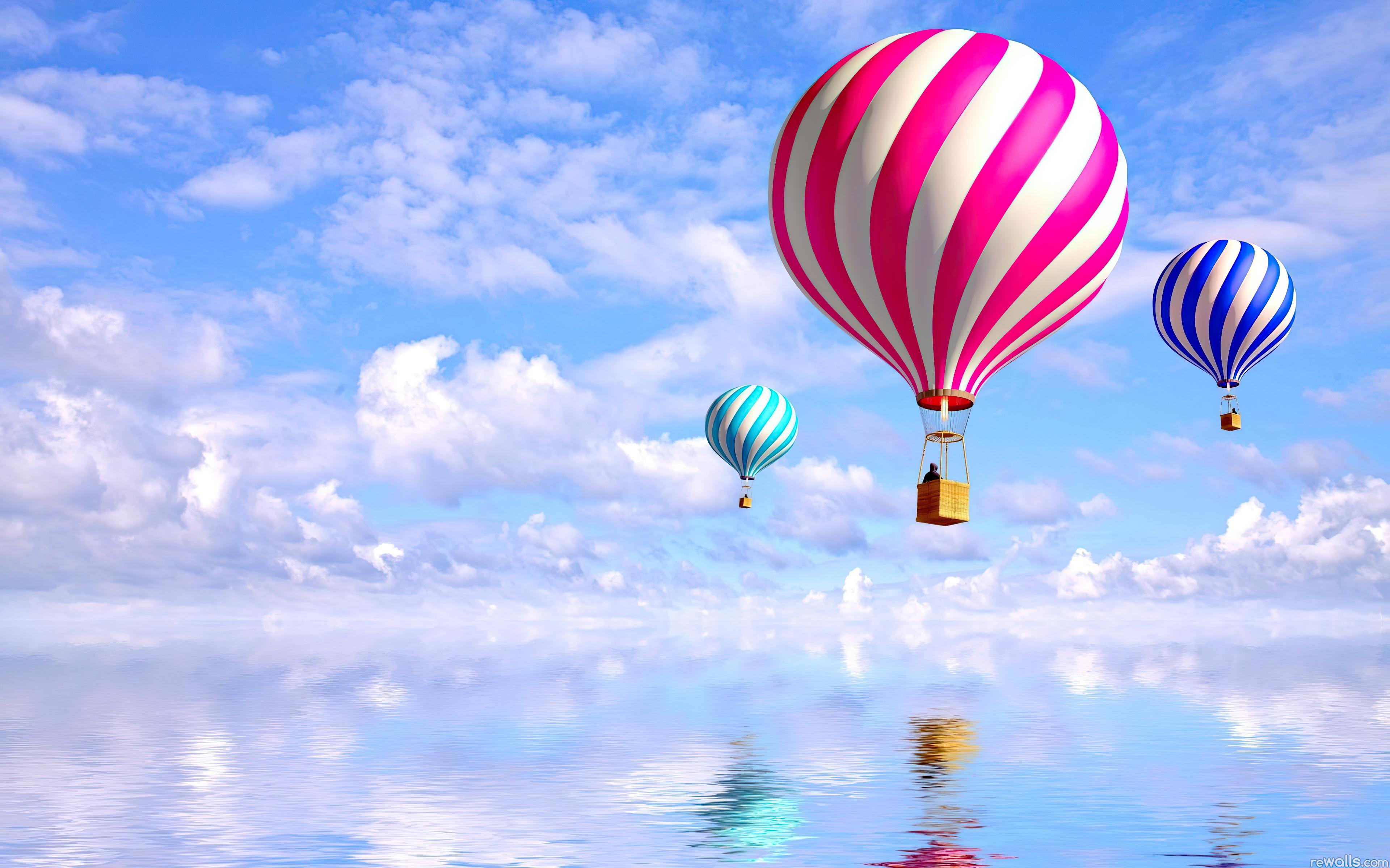 3840x2400 air balloon, artist, artwork, digital art, hd, 4k Gallery HD Wallpaper