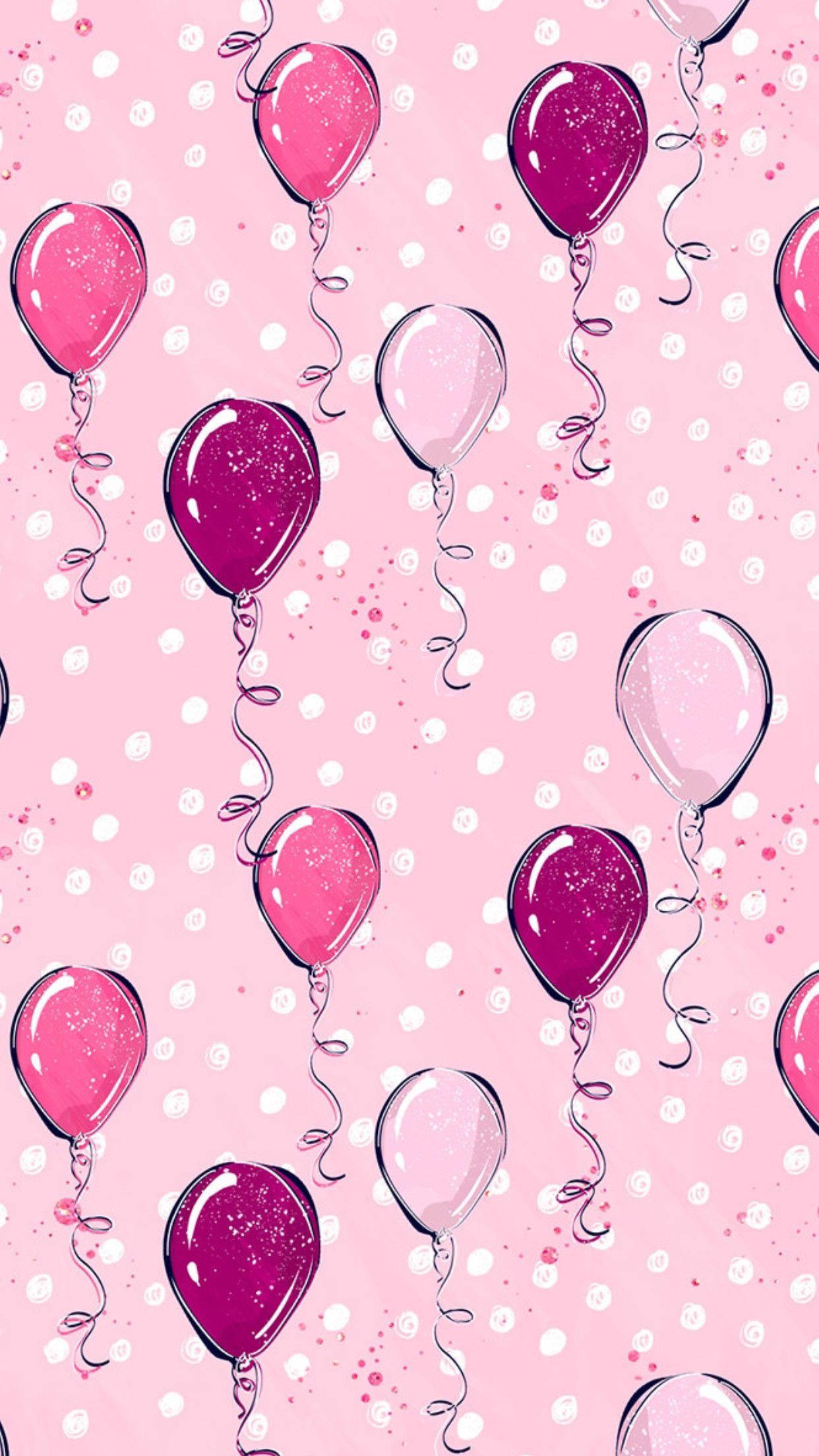 1242x2208 Download Cute Mobile Balloon Art Wallpaper