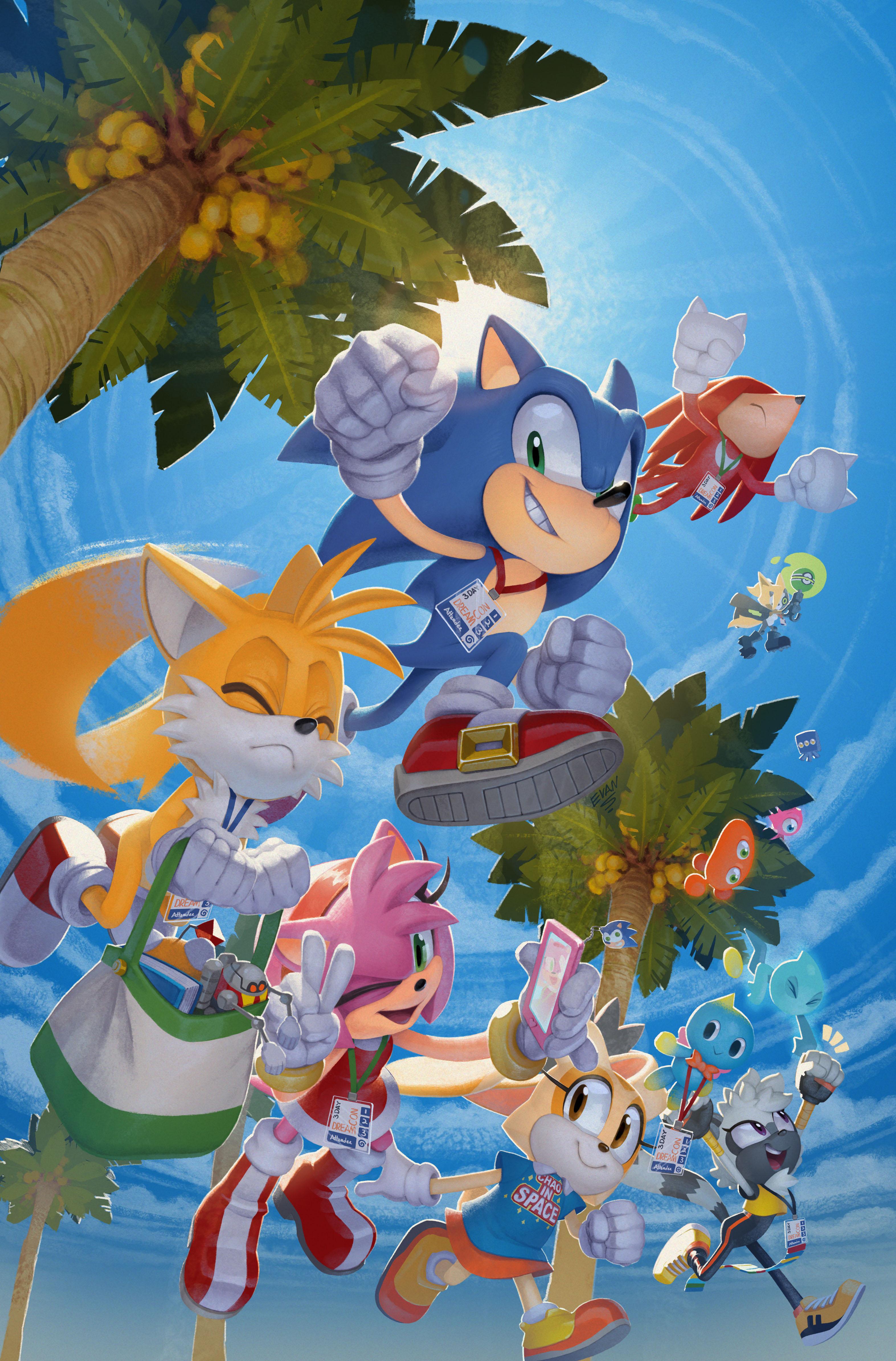 3146x4776 sonic the hedgehog, amy rose, tails, knuckles the echidna, cream the rabbit, and 4 more (sonic) drawn