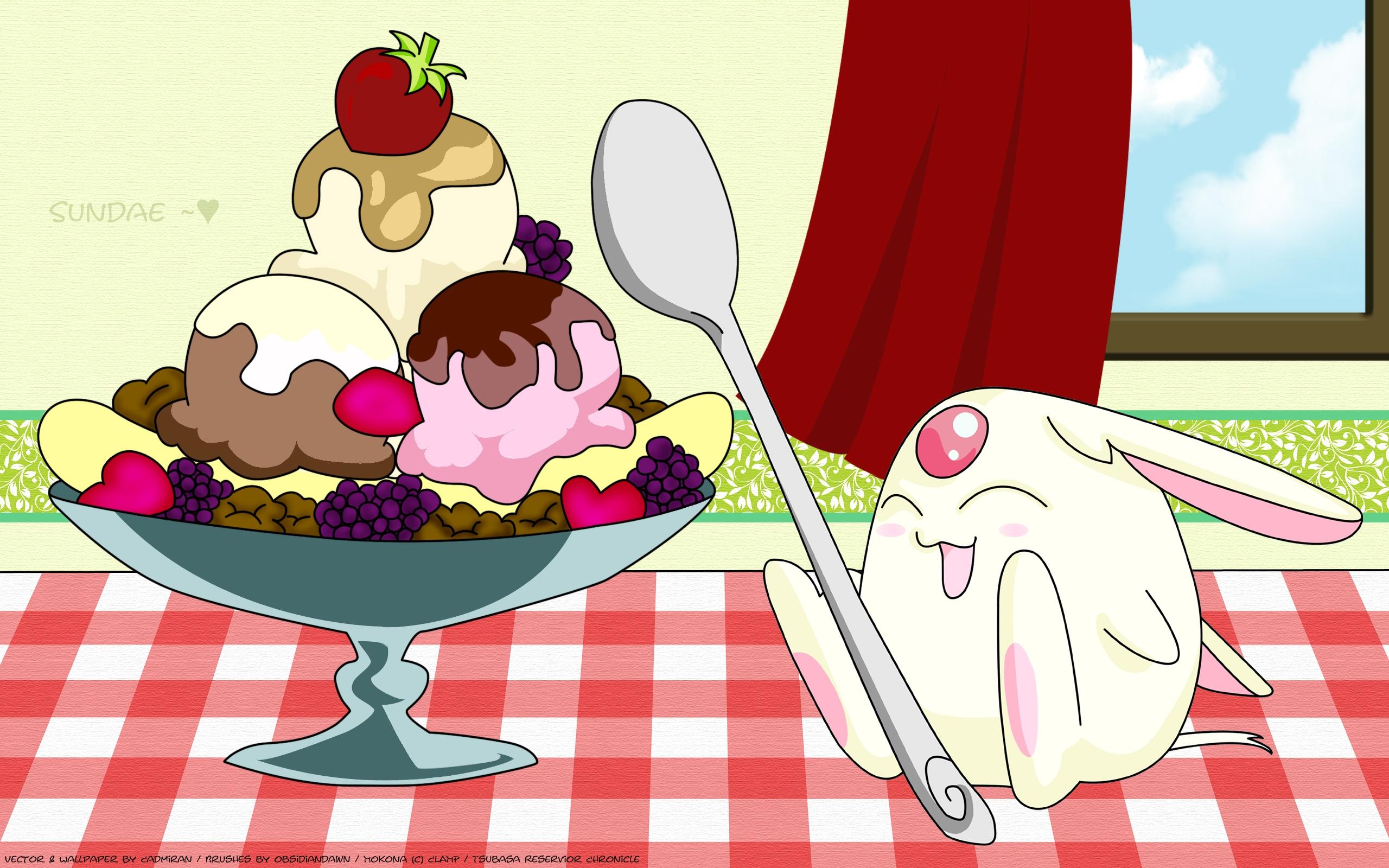 2560x1600 Wallpaper White and Pink Rabbit Cartoon Character, Background Free Image