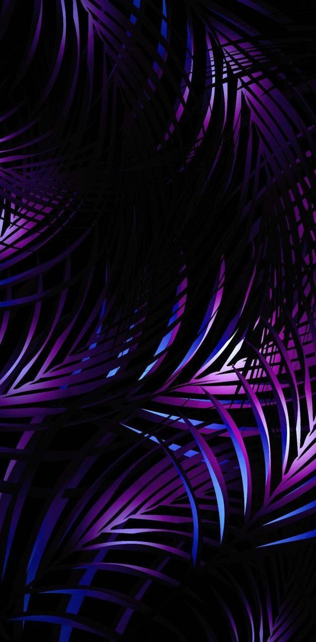 630x1280 Purple leaves wallpaper