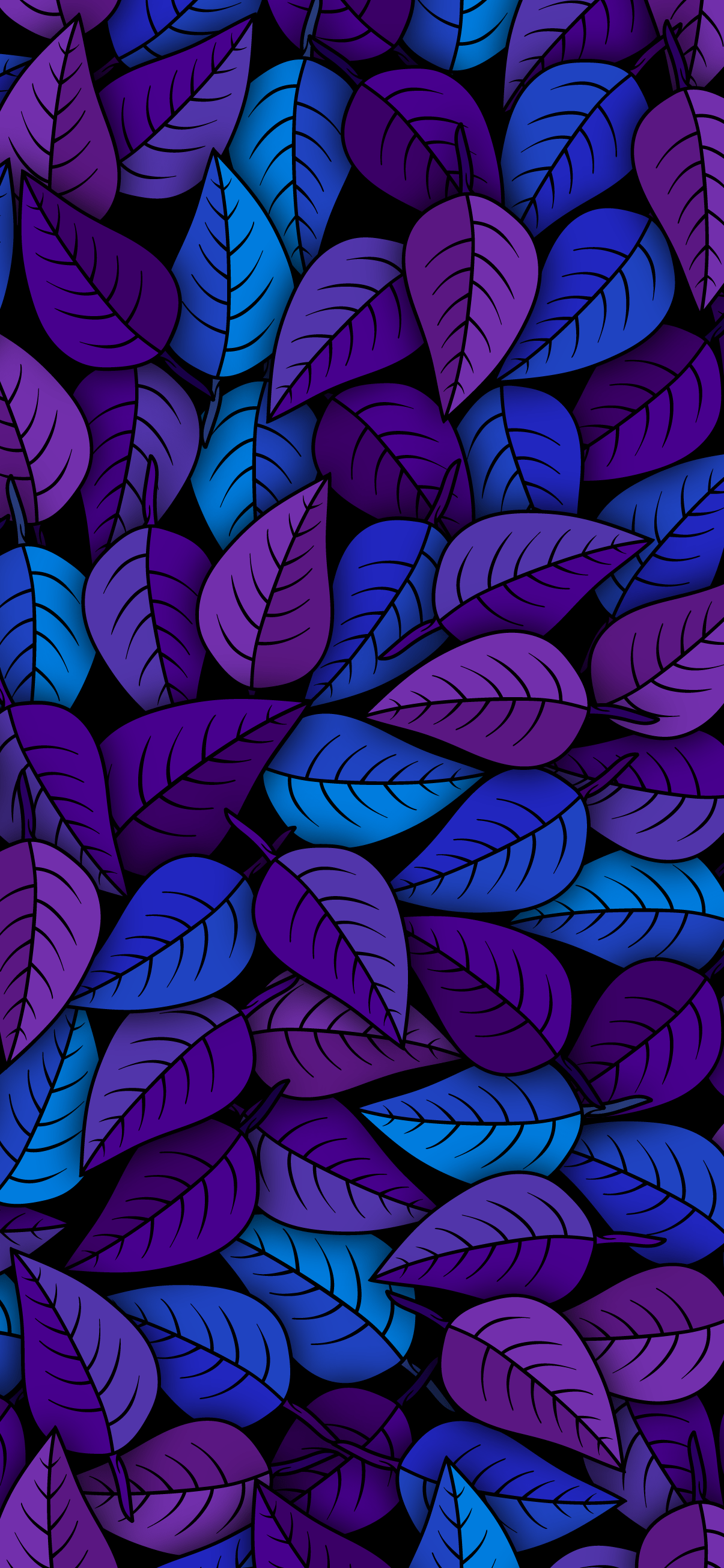 1205x2609 LEAVES PATTERN WALLPAPER 4K