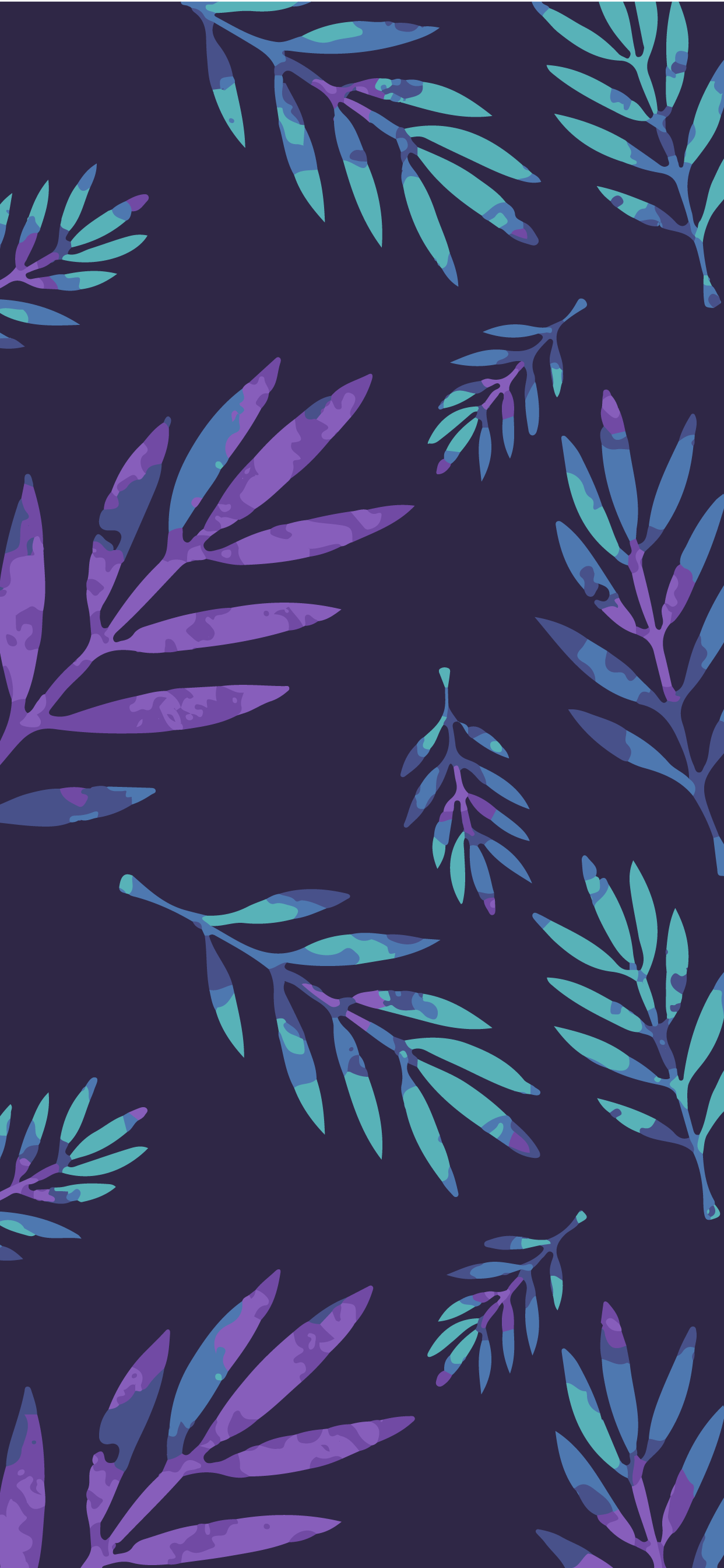 1242x2688 Wallpaper Aesthetics, Ios, Leaf, Pattern, Purple, Background Free Image