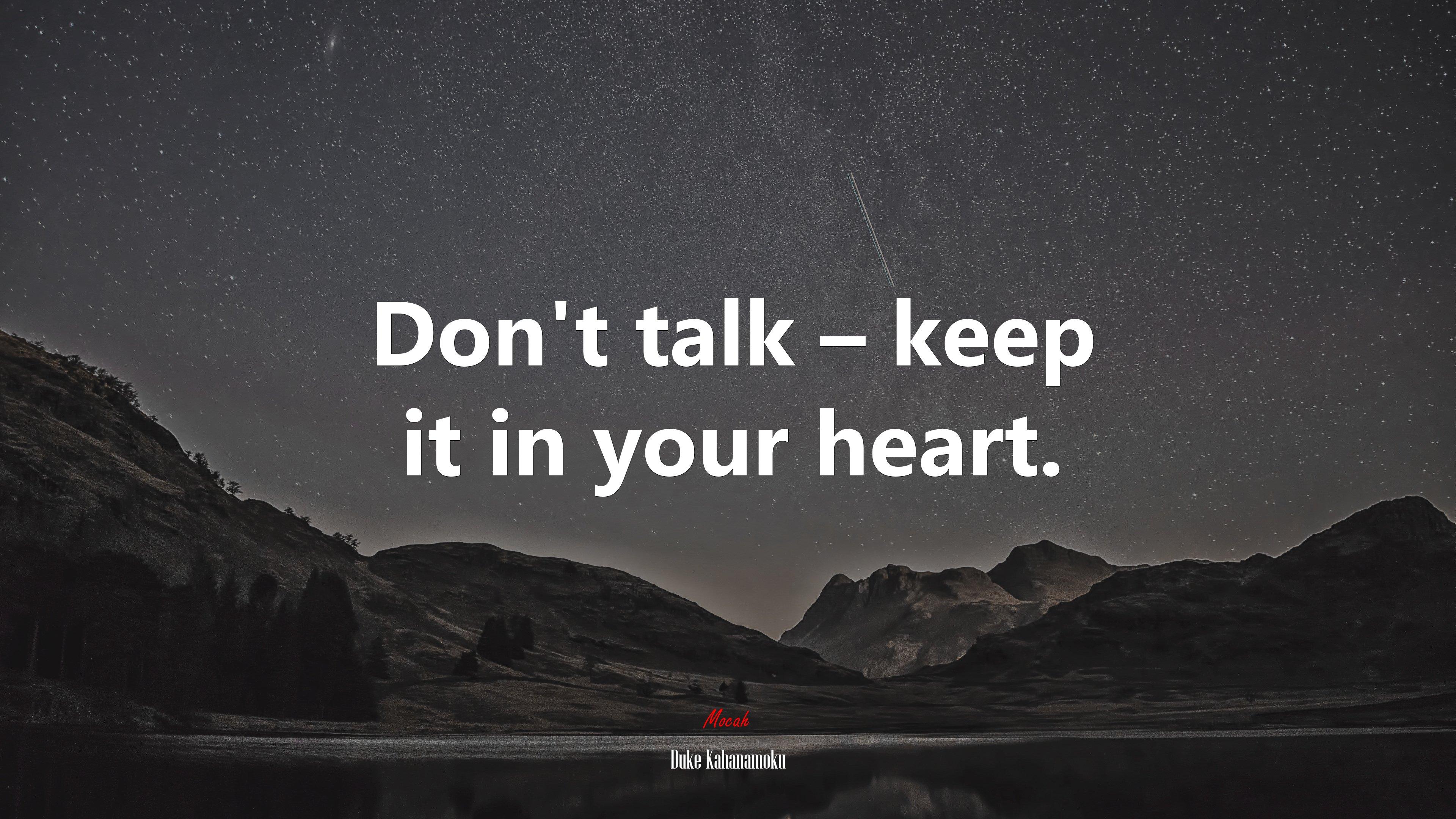 3840x2160 Don't talk