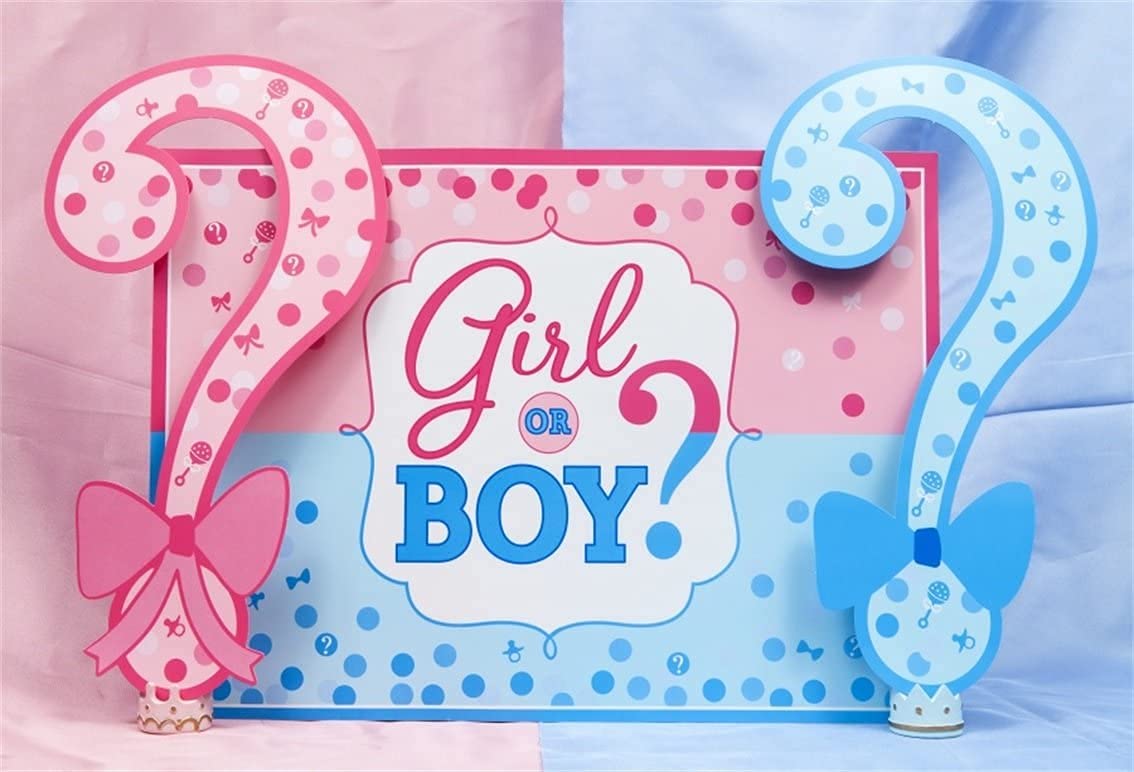 1134x772 Amazon.com : AOFOTO 5x3ft Girl or Boy Gender Reveal Backdrop Baby Shower Party Decoration Photography Background Boy or Girl Banner Pregnancy Announcement Photo Studio Props Photobooth Wallpaper