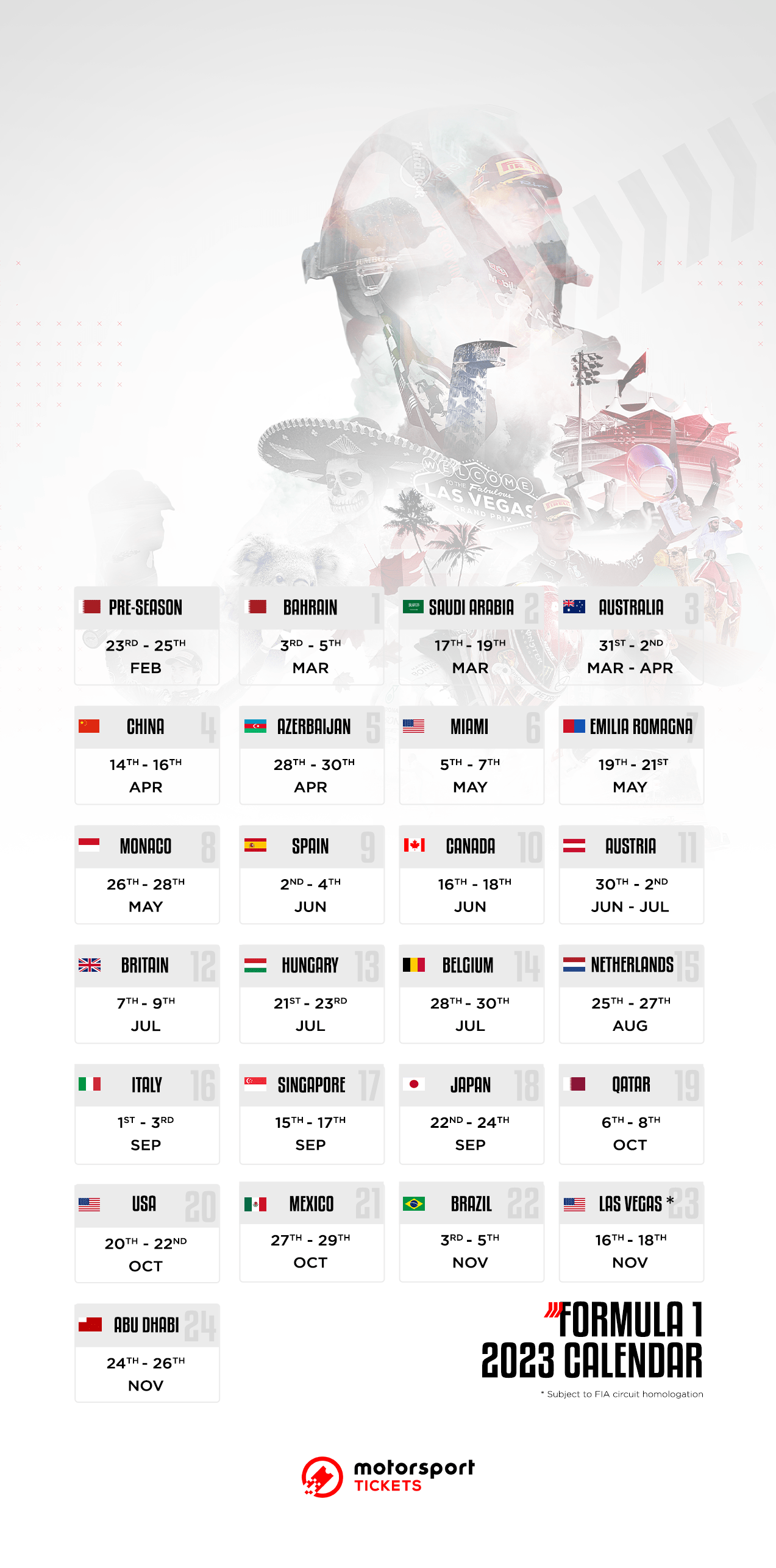 1273x2572 Formula 1 calendar and ticket details announced