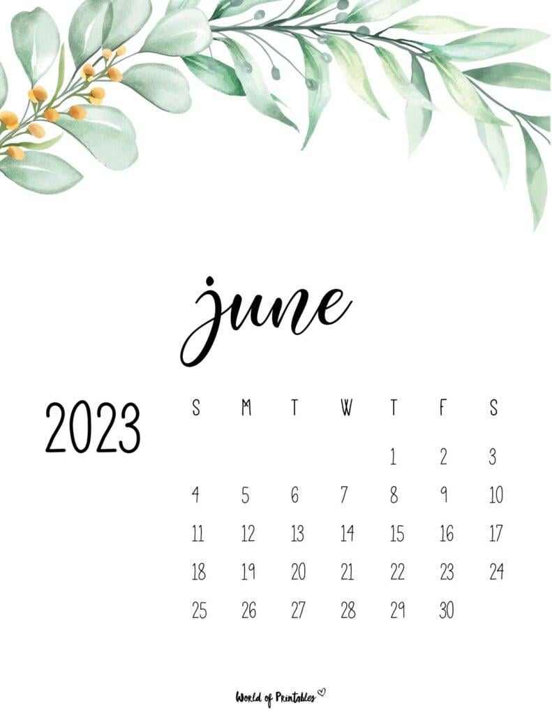 791x1024 June 2023 Calendar Printables's of Styles Free!