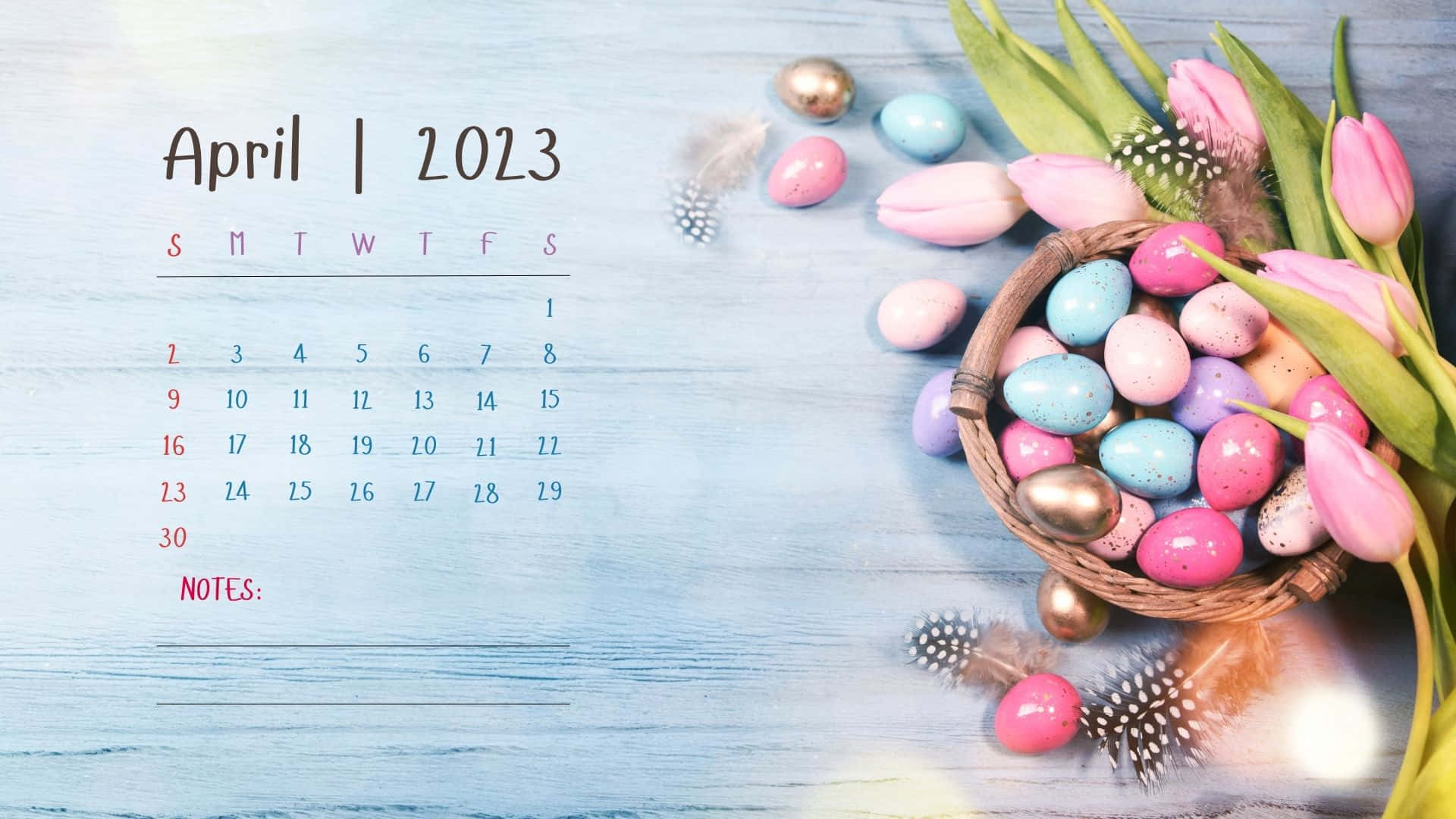 1920x1080 Free April 2023 Calendar Wallpaper Downloads, April 2023 Calendar Wallpaper for FREE