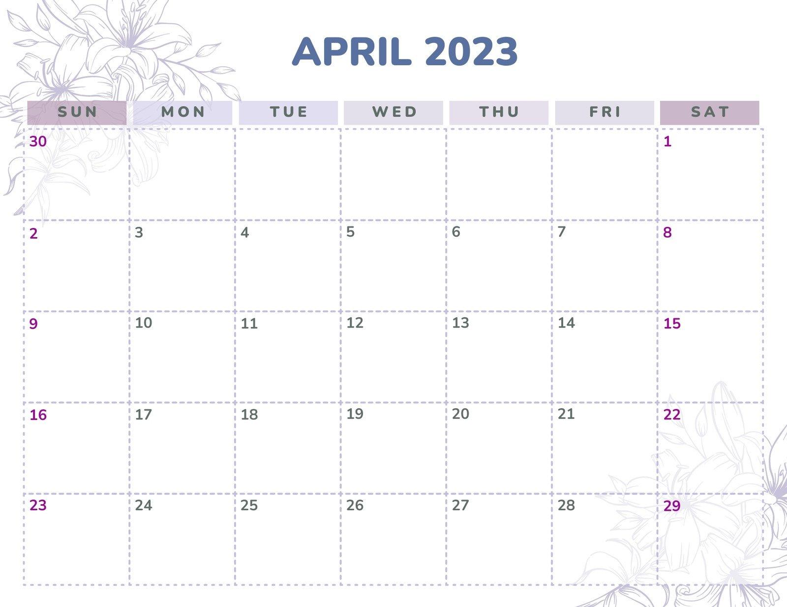 1600x1236 Free and customizable april templates
