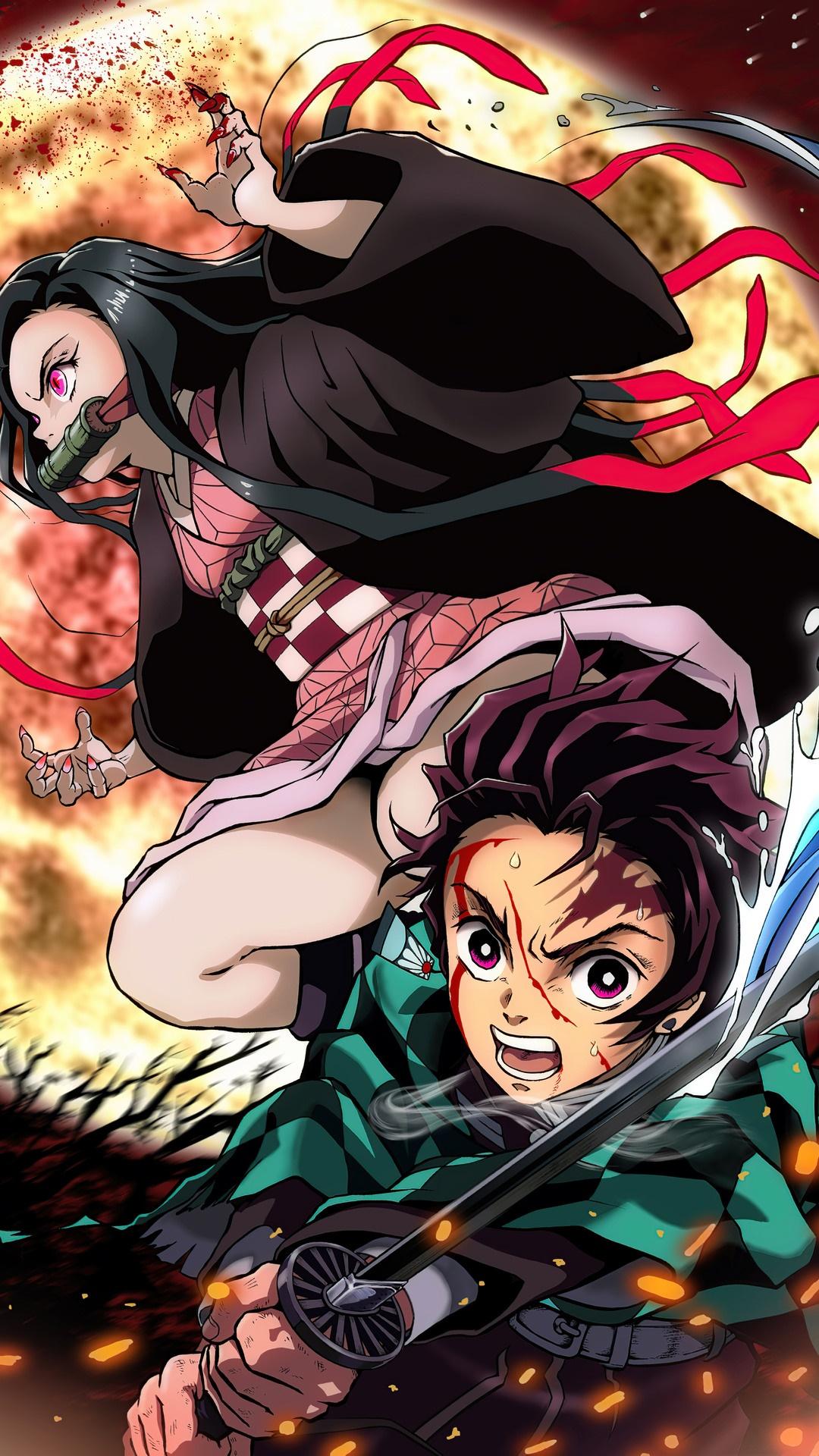 1080x1920 Demon Slayer Kimetsu no Yaiba, Anime, Tanjiro Kamado, Nezuko Kamado Gallery HD Wallpaper