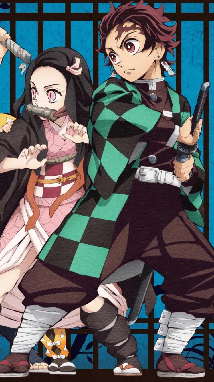 750x1334 Wallpaper / Anime Demon Slayer: Kimetsu no Yaiba Phone Wallpaper, Nezuko Kamado, Tanjiro Kamado, 750x1334 free download