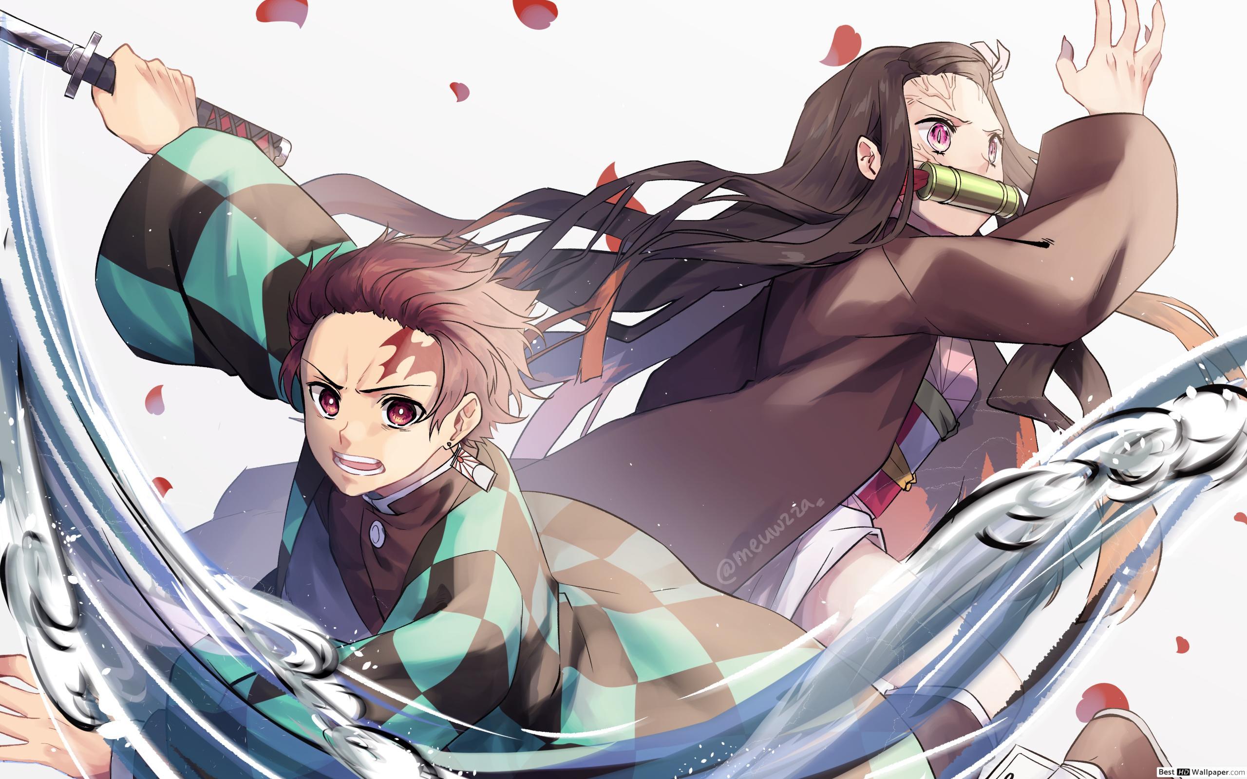2560x1600 Nezuko And Tanjiro Wallpaper
