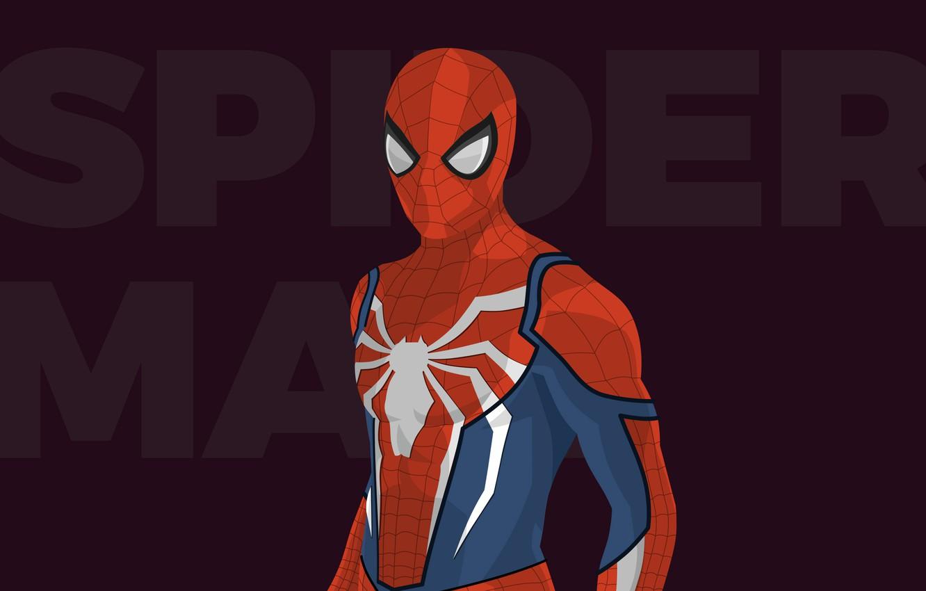 1332x850 Wallpaper Red, Background, The Inscription, Vector, Costume, Superhero, Spider Man, Spider Man, Peter Parker Image For Desktop, Section минимализм