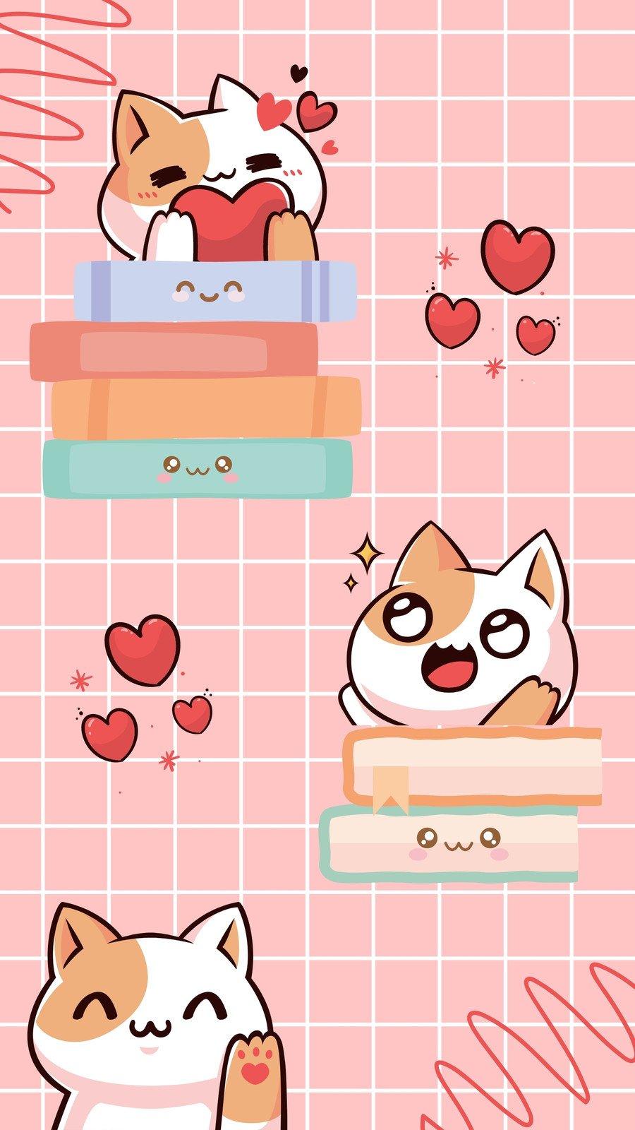 900x1600 Free customizable cat phone wallpaper templates