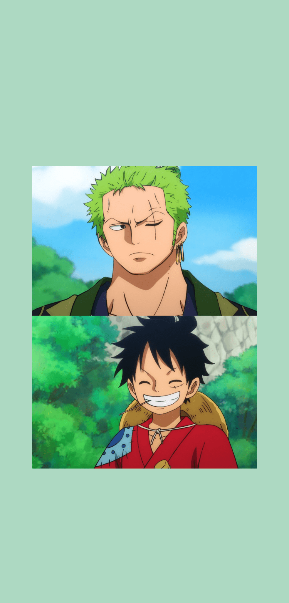 984x2048 overflowing starx : Zoro and Luffy Wallpaper