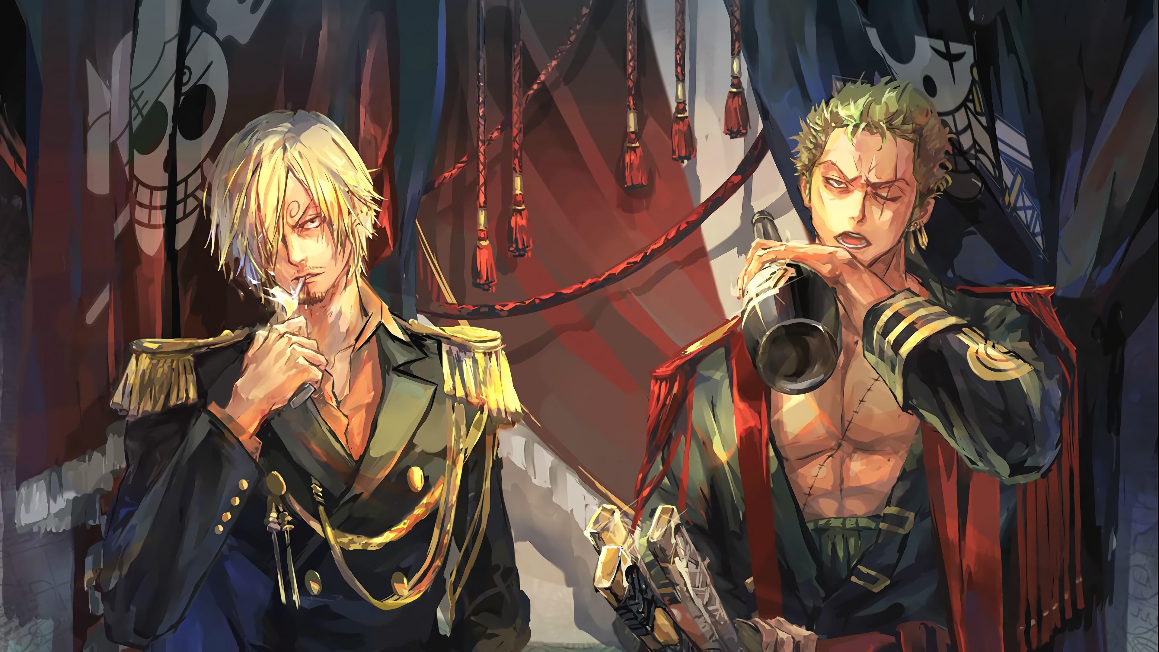 3840x2160 Wallpaper / One Piece, Sanji, Roronoa Zoro free download
