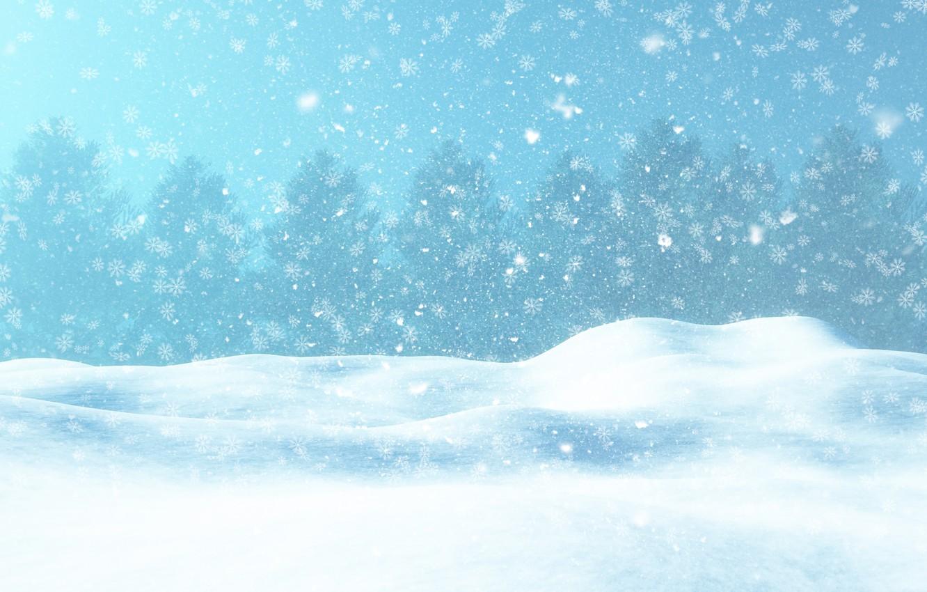 1332x850 Wallpaper winter, forest, the sky, snow, snowflakes, fog, texture, ate, Christmas, the snow, New year, haze, Blizzard, snowfall, blue background, relief image for desktop, section текстуры