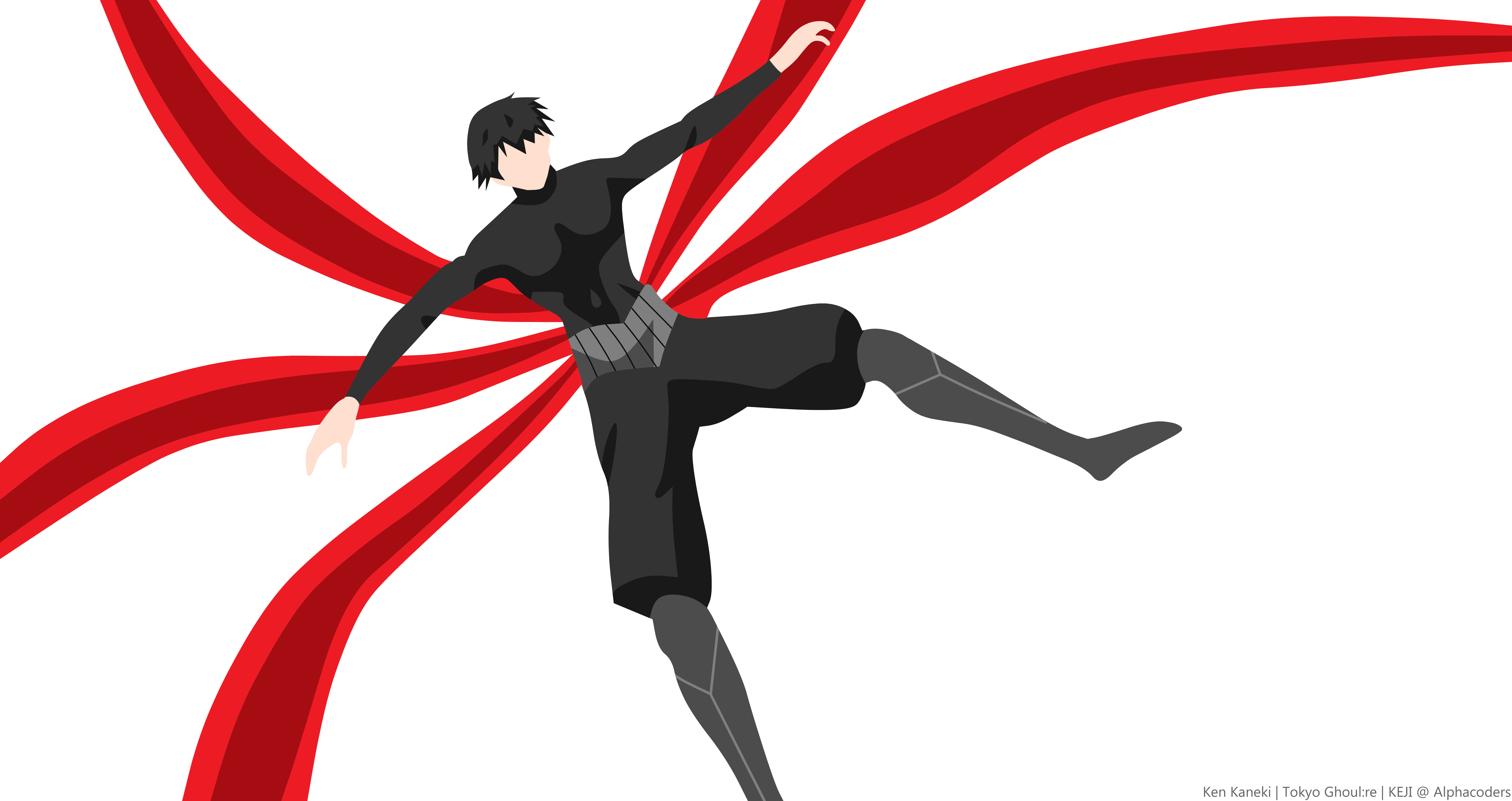 8500x4500 Minimalist, Ken Kaneki, Tokyo Ghoul, Kagune (Tokyo Ghoul), Anime, Tokyo Ghoul:re, Black Hair, Boy Gallery HD Wallpaper